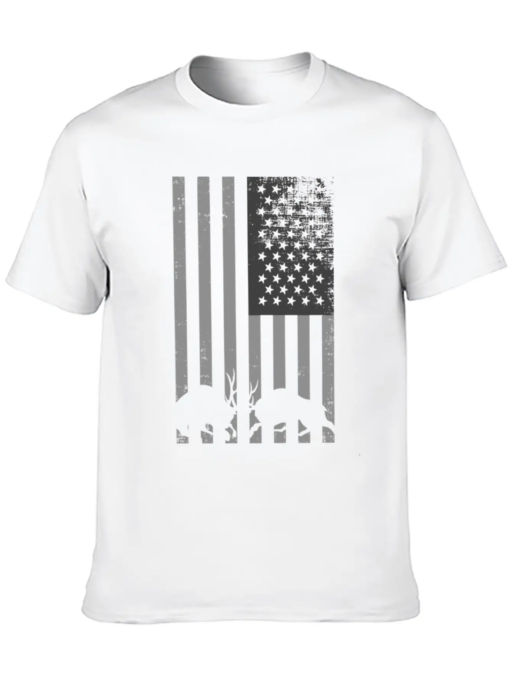 Black And White American Deer Hunting Shirt Classic Cotton Tee – Unisex Comfort For Any Season