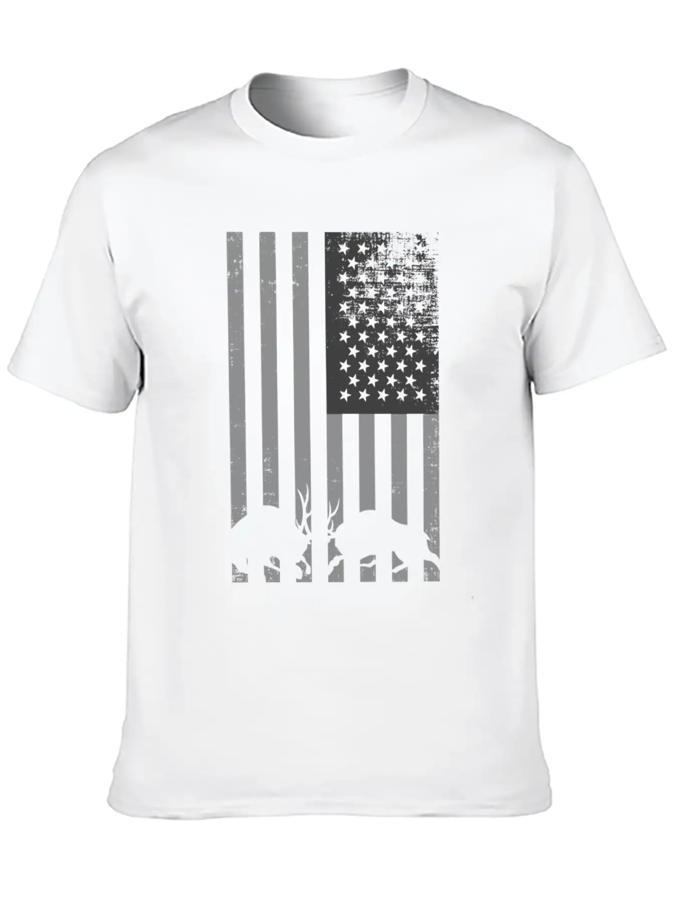Black And White American Deer Hunting Shirt Classic Cotton Tee – Unisex Comfort For Any Season