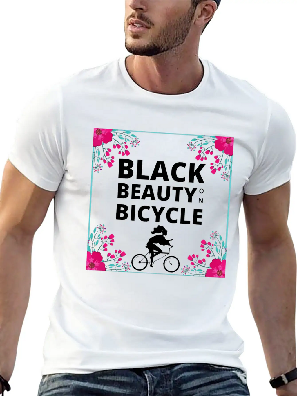 Black Beauty On Bicycle Timeless Short Sleeve Tee – Comfy And Minimalist Design