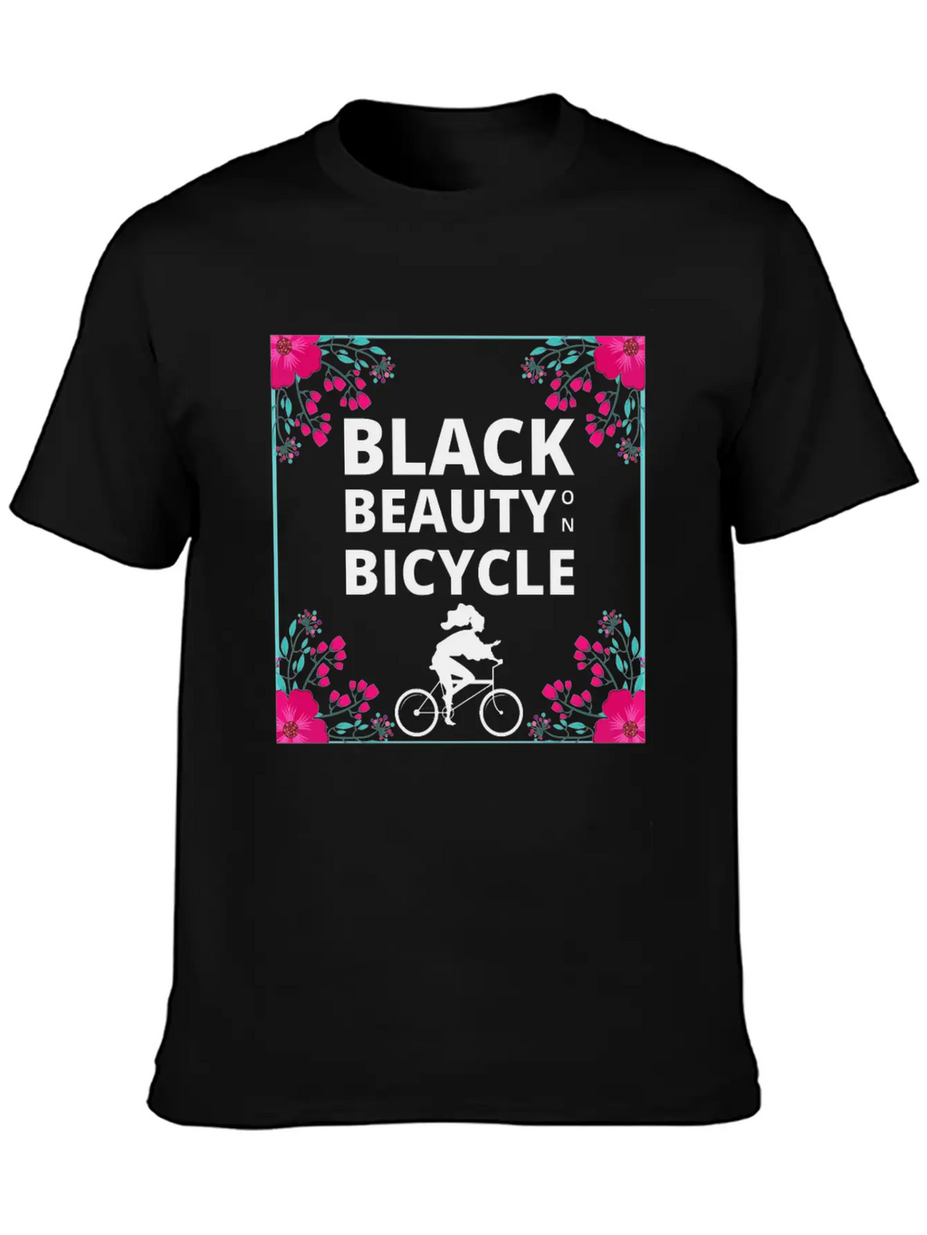 Black Beauty On Bicycle Timeless Short Sleeve Tee – Comfy And Minimalist Design