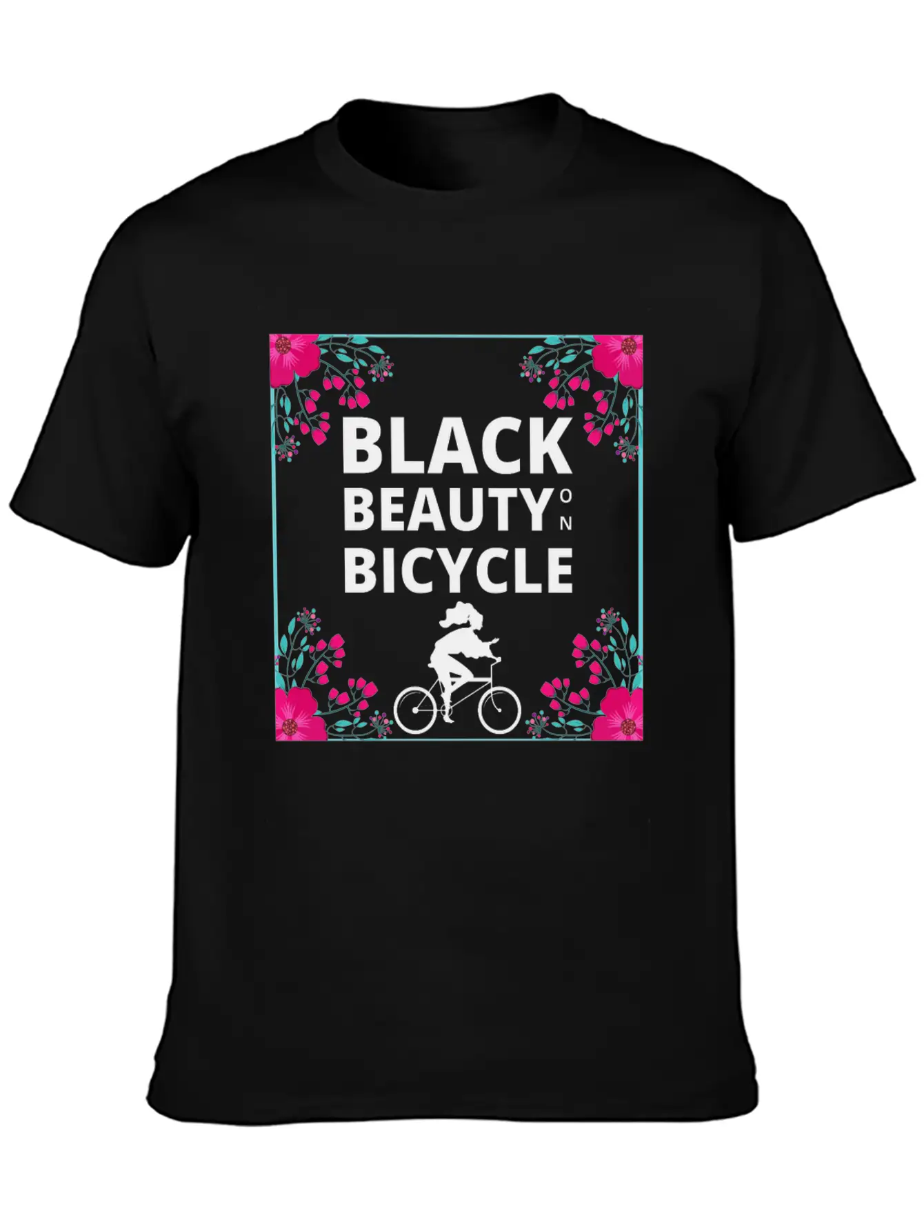 Black Beauty On Bicycle Timeless Short Sleeve Tee – Comfy And Minimalist Design