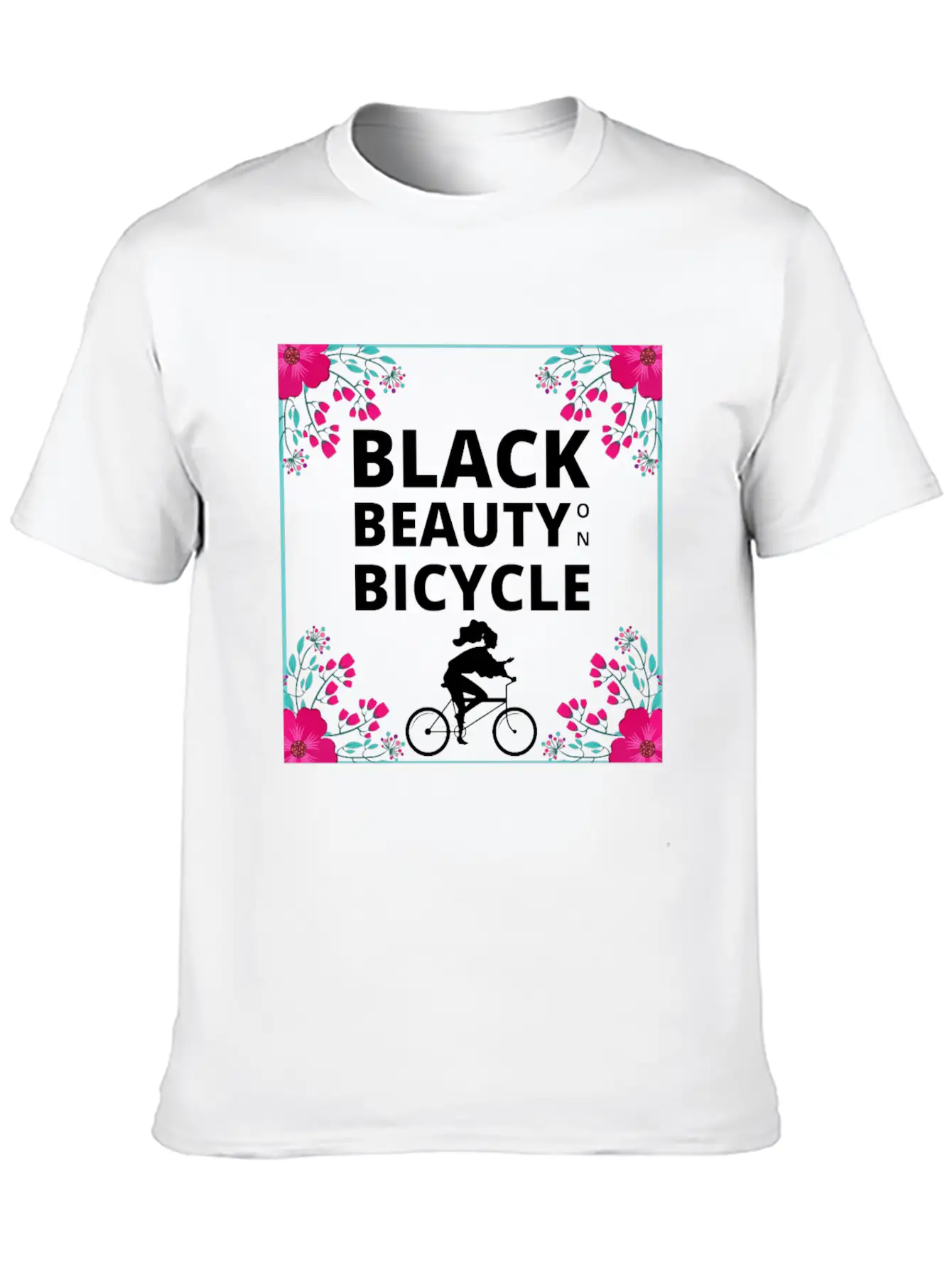Black Beauty On Bicycle Timeless Short Sleeve Tee – Comfy And Minimalist Design