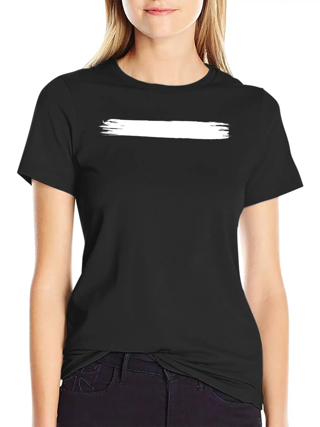 Black Brush Stroke Painter Strokes Paint Color Unisex Casual T-Shirt – Clean Design For Daily Comfort