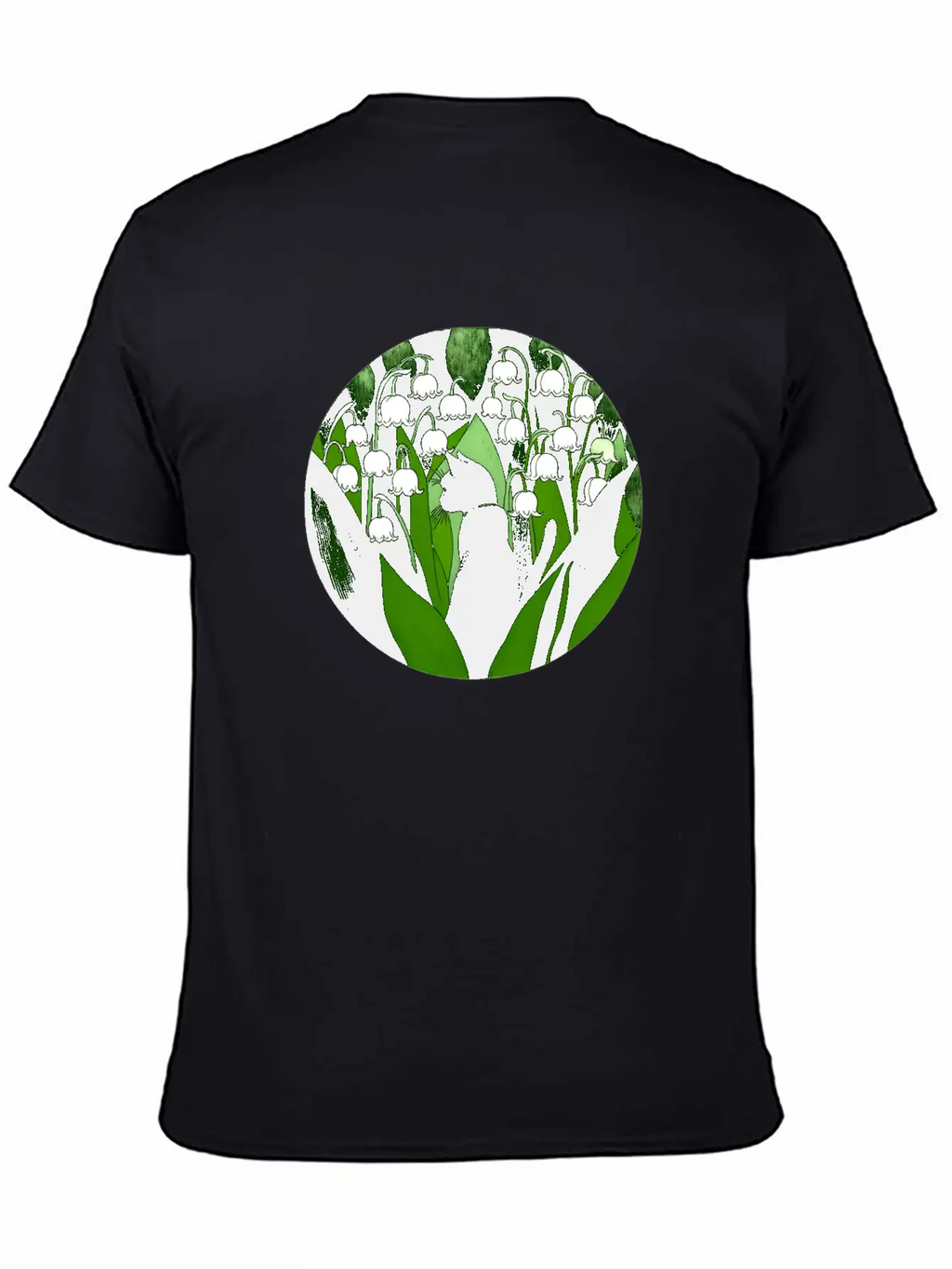 Black Cat Lily Of The Valley Breathable Soft Cotton T-Shirt – Timeless Casual Look