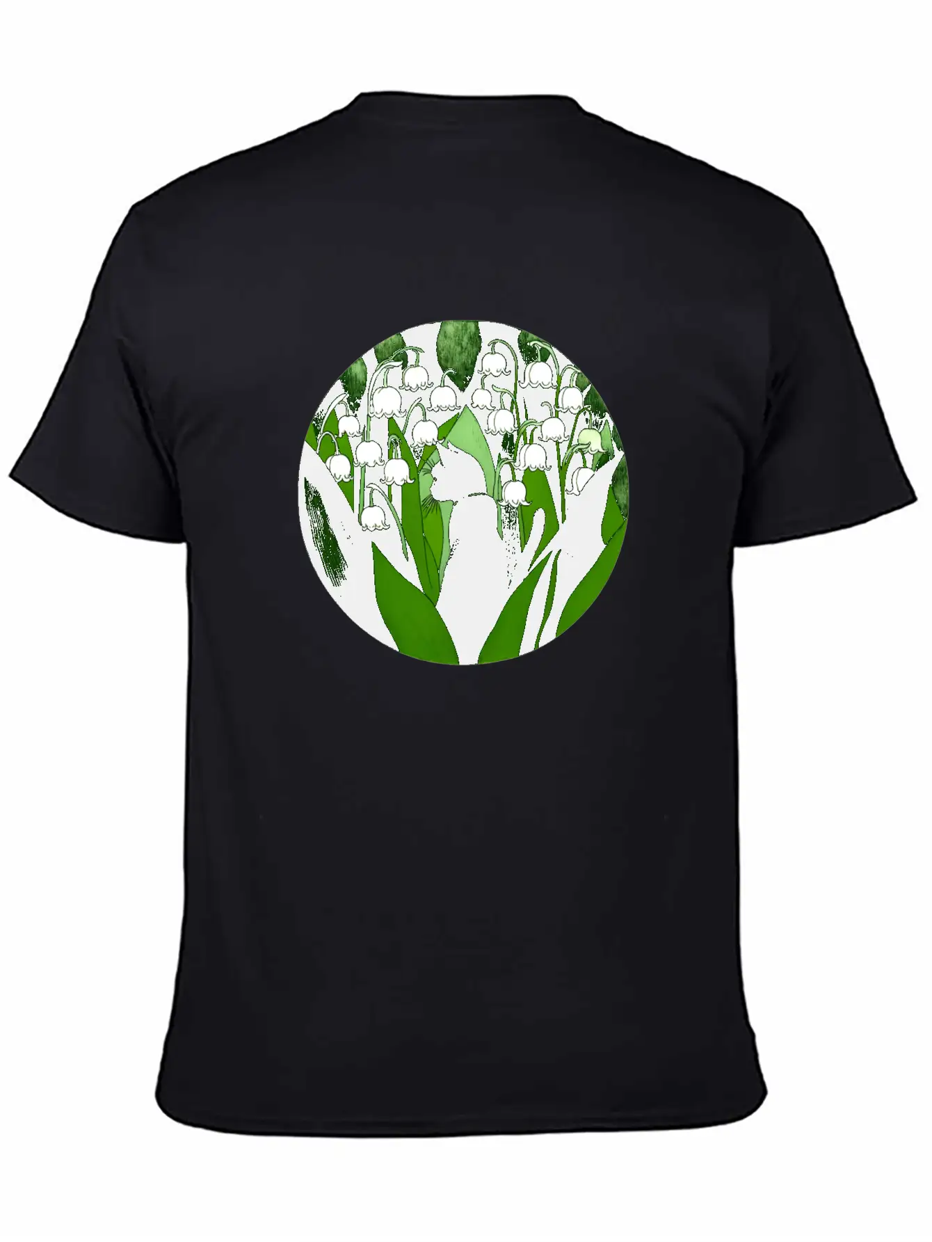 Black Cat Lily Of The Valley Breathable Soft Cotton T-Shirt – Timeless Casual Look