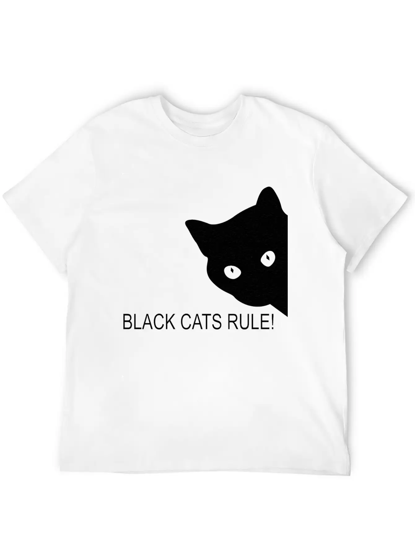 Black Cats Rule Stylish Everyday T-Shirt – Unisex Basic Cotton Tee