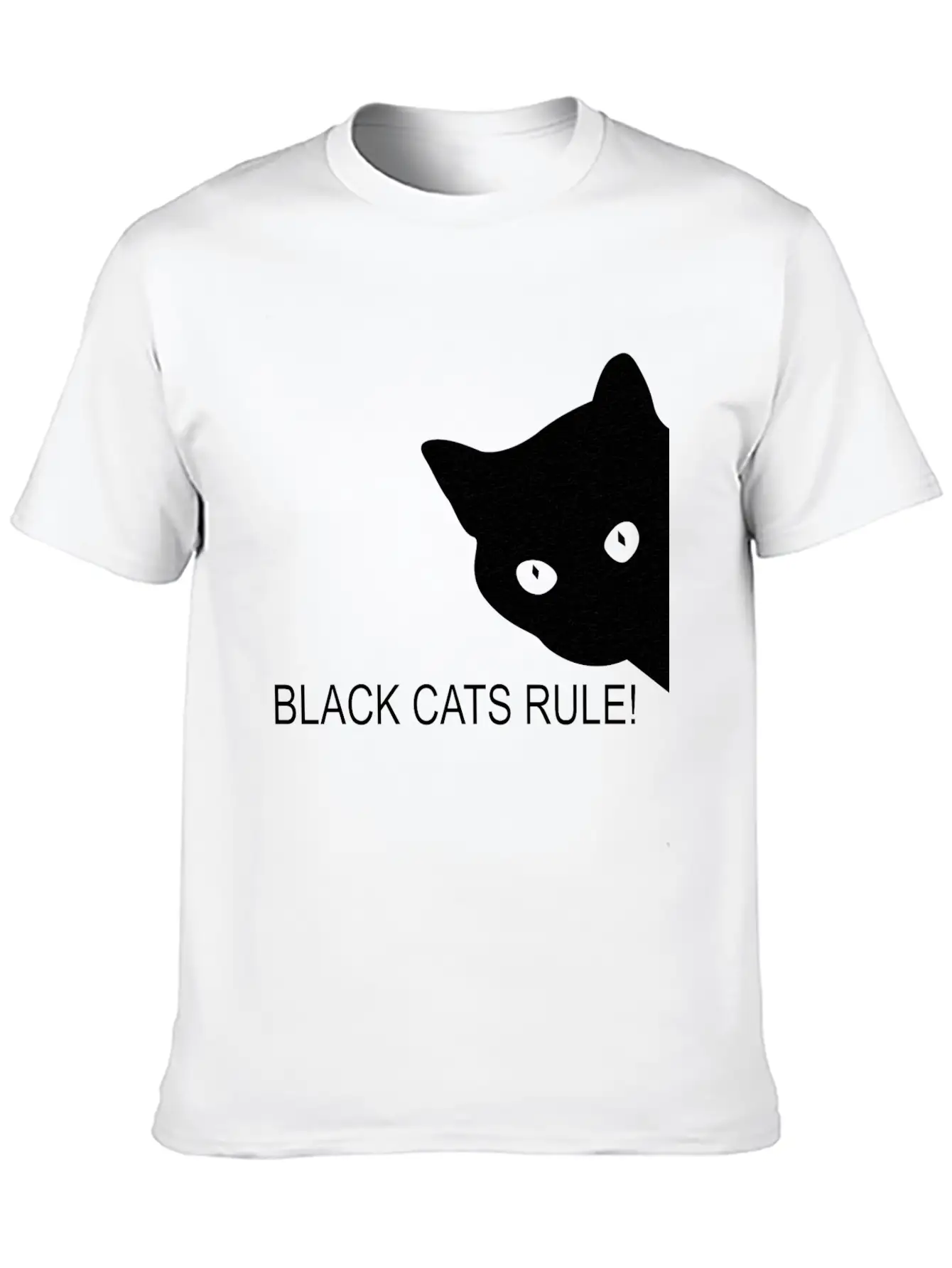 Black Cats Rule Stylish Everyday T-Shirt – Unisex Basic Cotton Tee