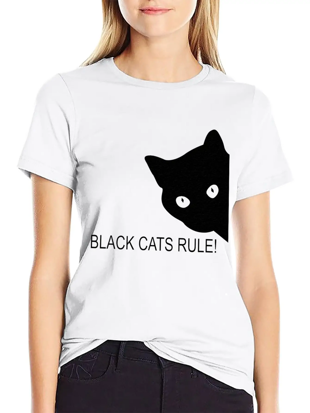 Black Cats Rule Stylish Everyday T-Shirt – Unisex Basic Cotton Tee