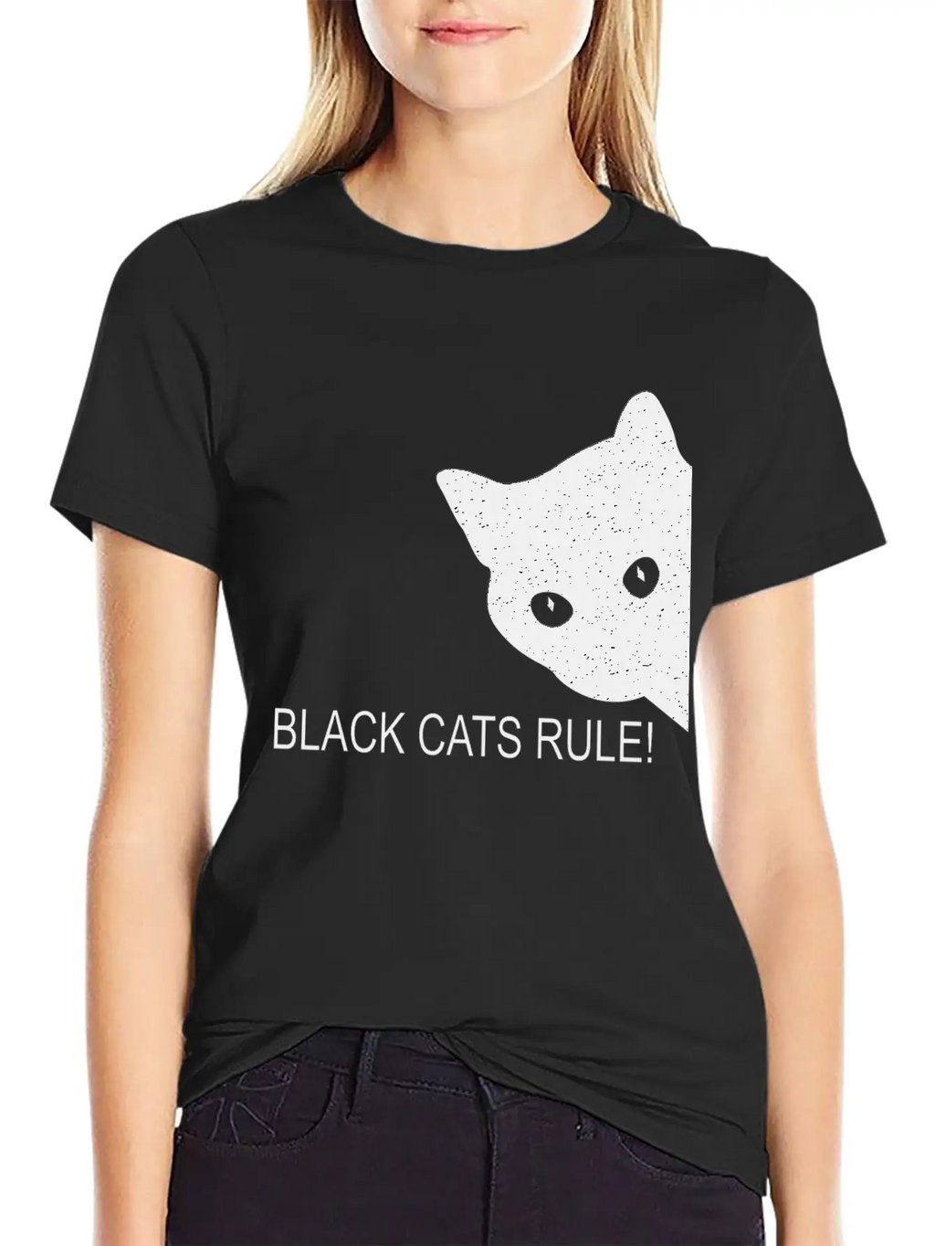 Black Cats Rule Stylish Everyday T-Shirt – Unisex Basic Cotton Tee
