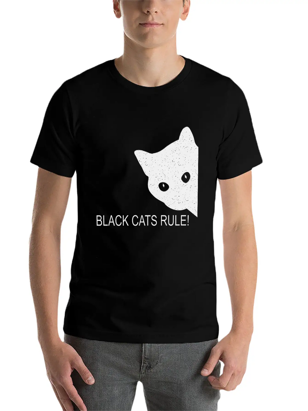 Black Cats Rule Stylish Everyday T-Shirt – Unisex Basic Cotton Tee