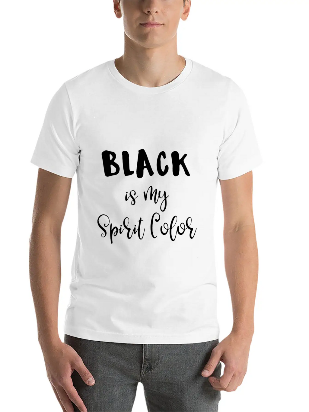 Black Clothes Shirt Black Wardrobe Black Is My Sp Breathable Soft Cotton T-Shirt – Timeless Casual Look