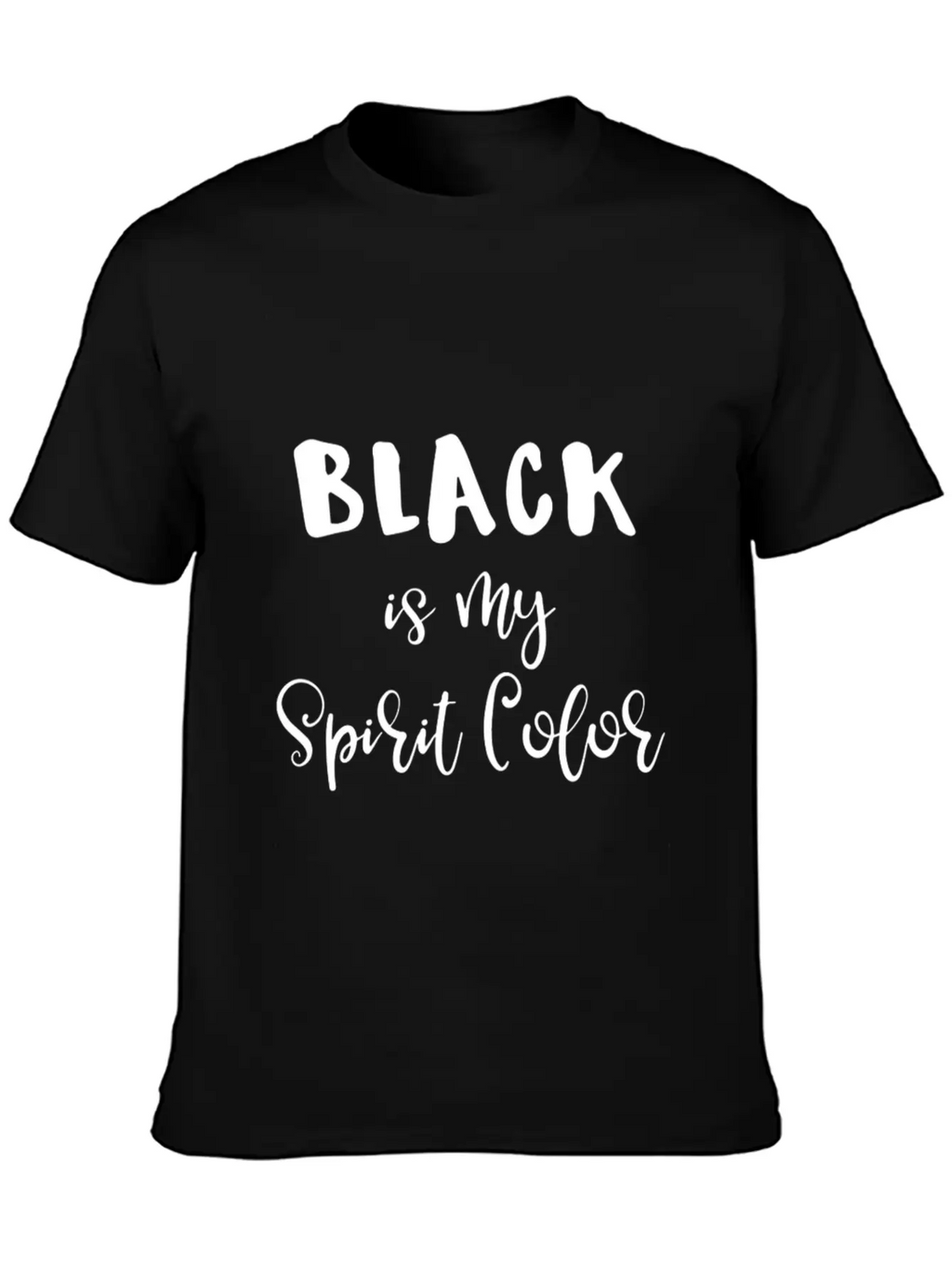 Black Clothes Shirt Black Wardrobe Black Is My Sp Breathable Soft Cotton T-Shirt – Timeless Casual Look
