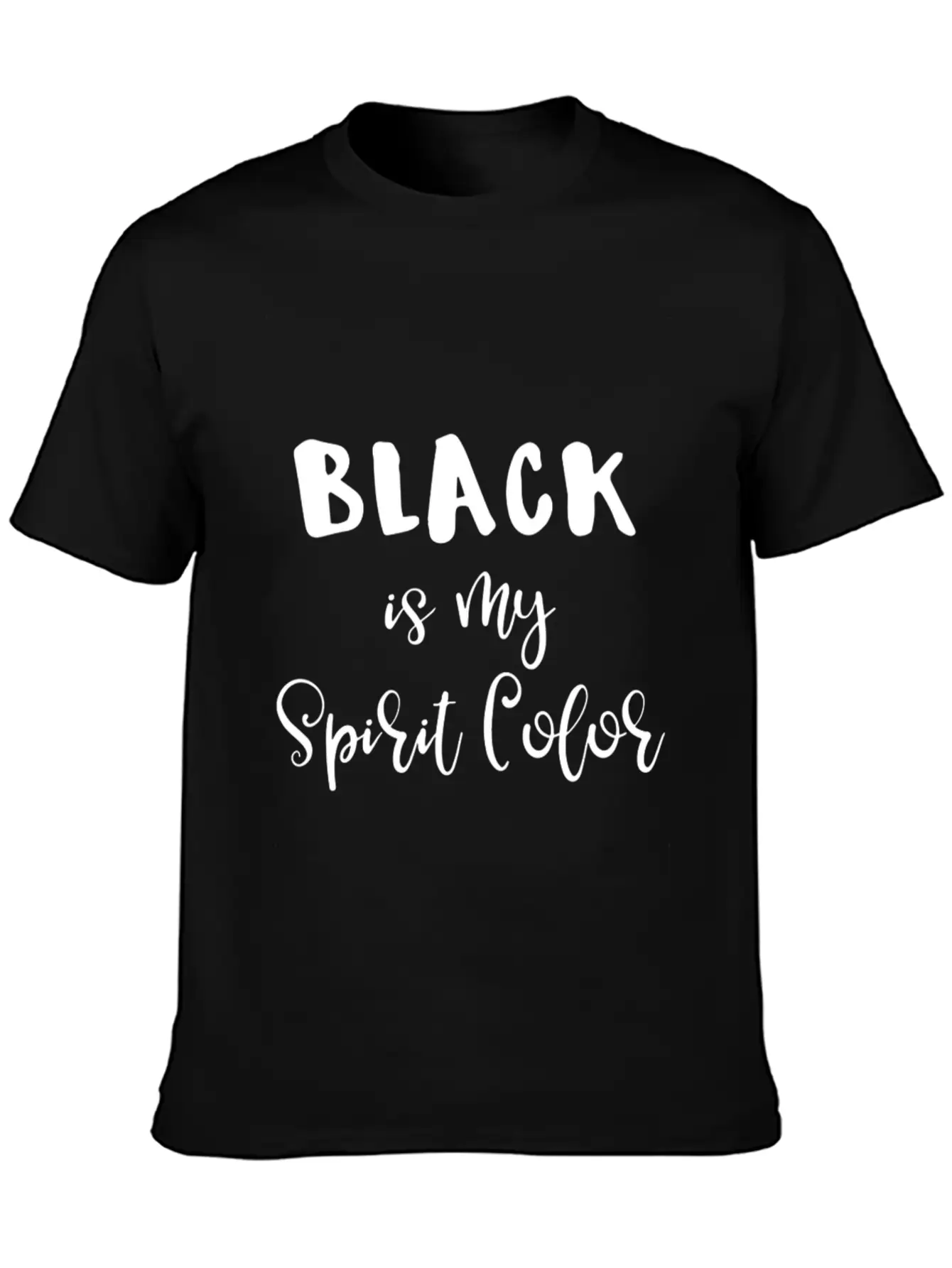 Black Clothes Shirt Black Wardrobe Black Is My Sp Breathable Soft Cotton T-Shirt – Timeless Casual Look