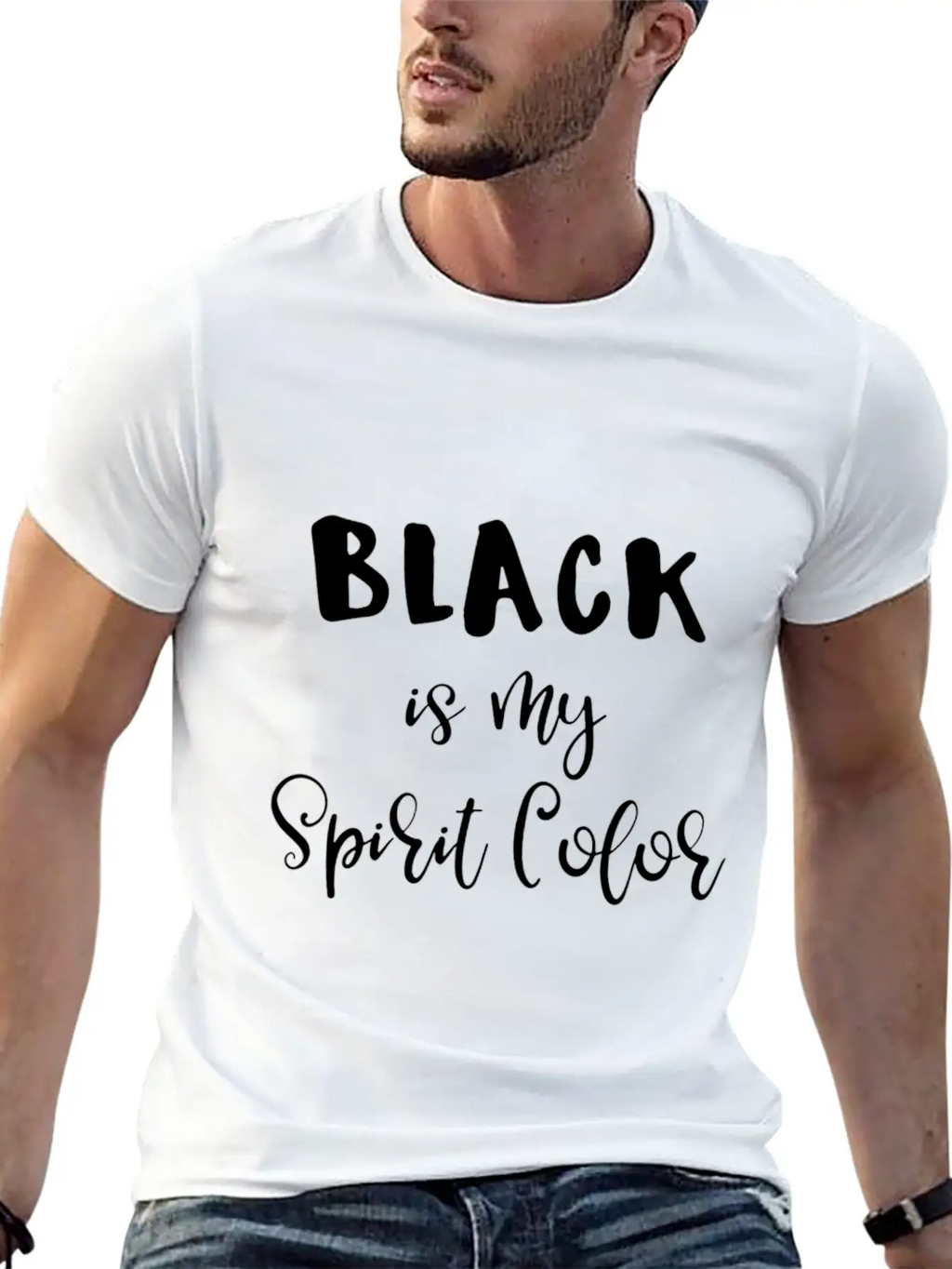 Black Clothes Shirt Black Wardrobe Black Is My Sp Breathable Soft Cotton T-Shirt – Timeless Casual Look
