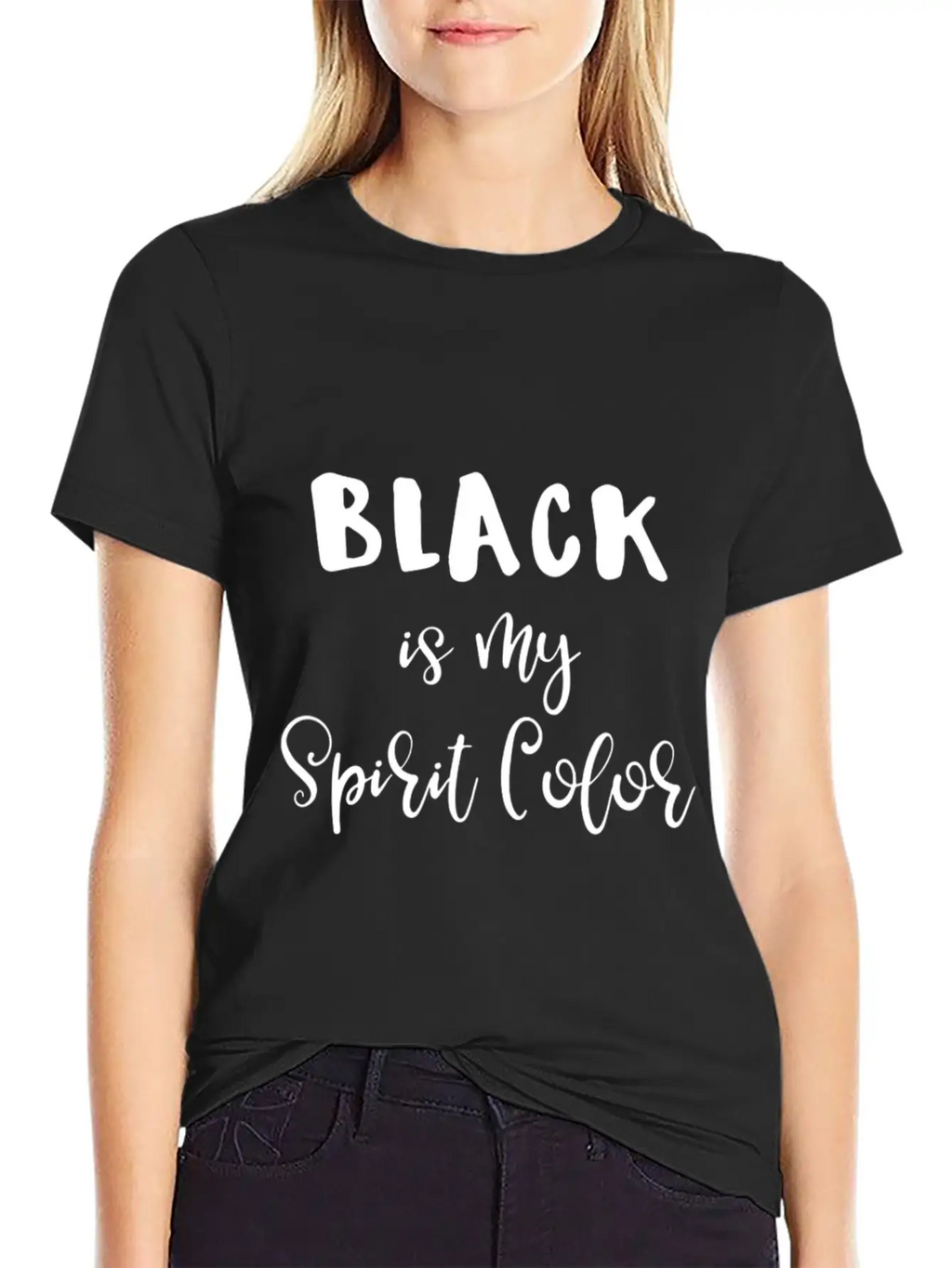 Black Clothes Shirt Black Wardrobe Black Is My Sp Breathable Soft Cotton T-Shirt – Timeless Casual Look