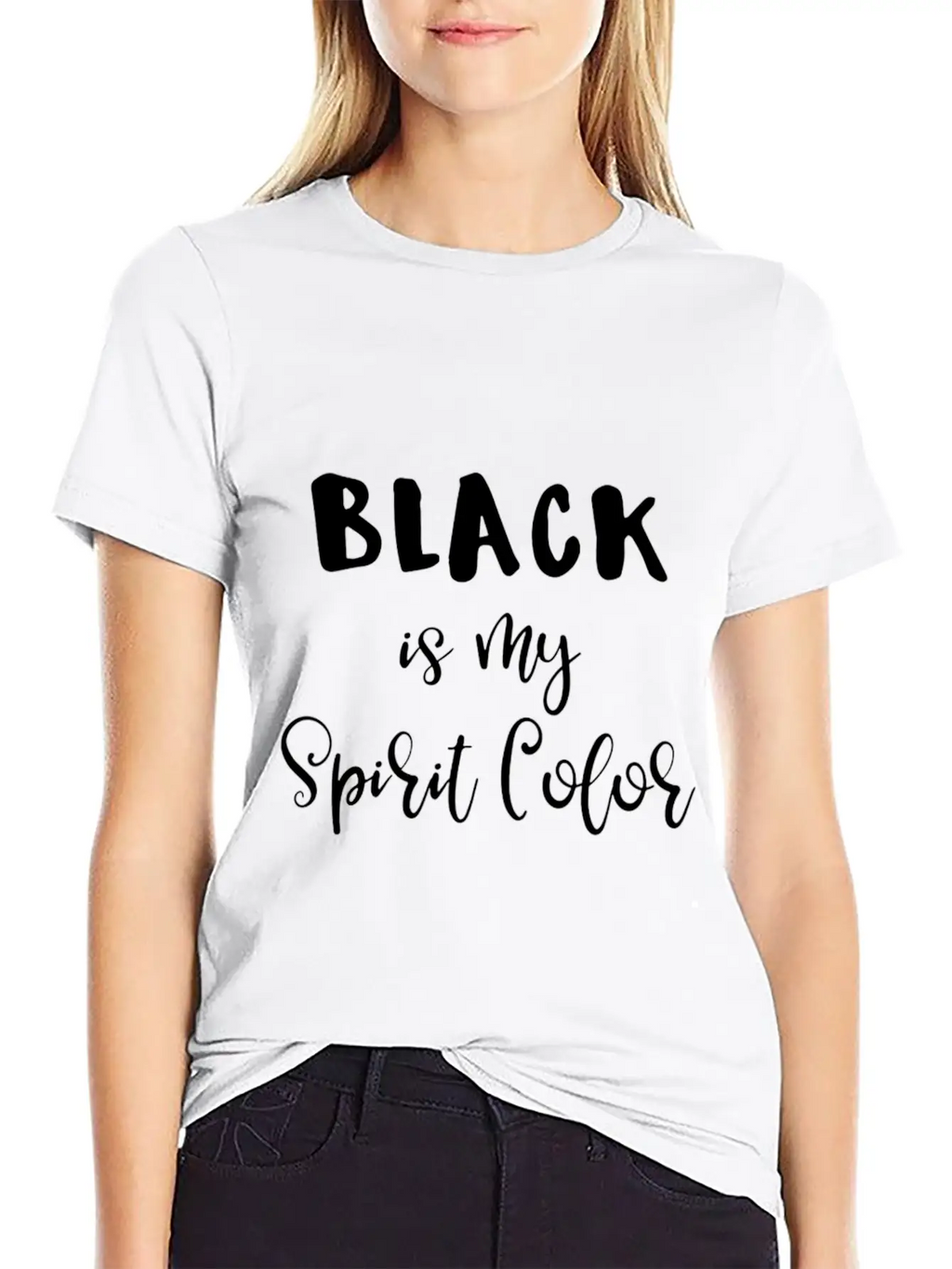 Black Clothes Shirt Black Wardrobe Black Is My Sp Breathable Soft Cotton T-Shirt – Timeless Casual Look
