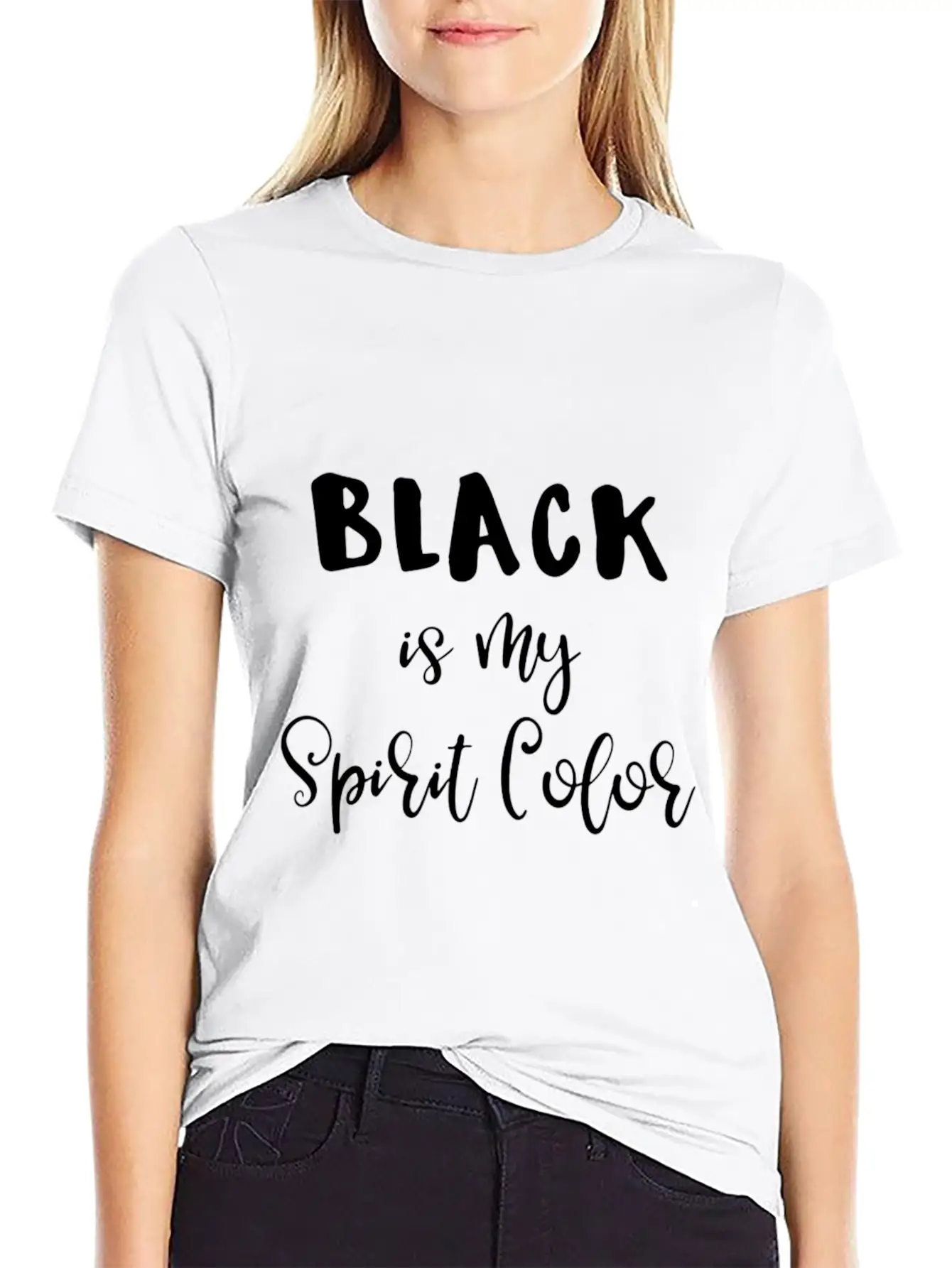 Black Clothes Shirt Black Wardrobe Black Is My Sp Breathable Soft Cotton T-Shirt – Timeless Casual Look