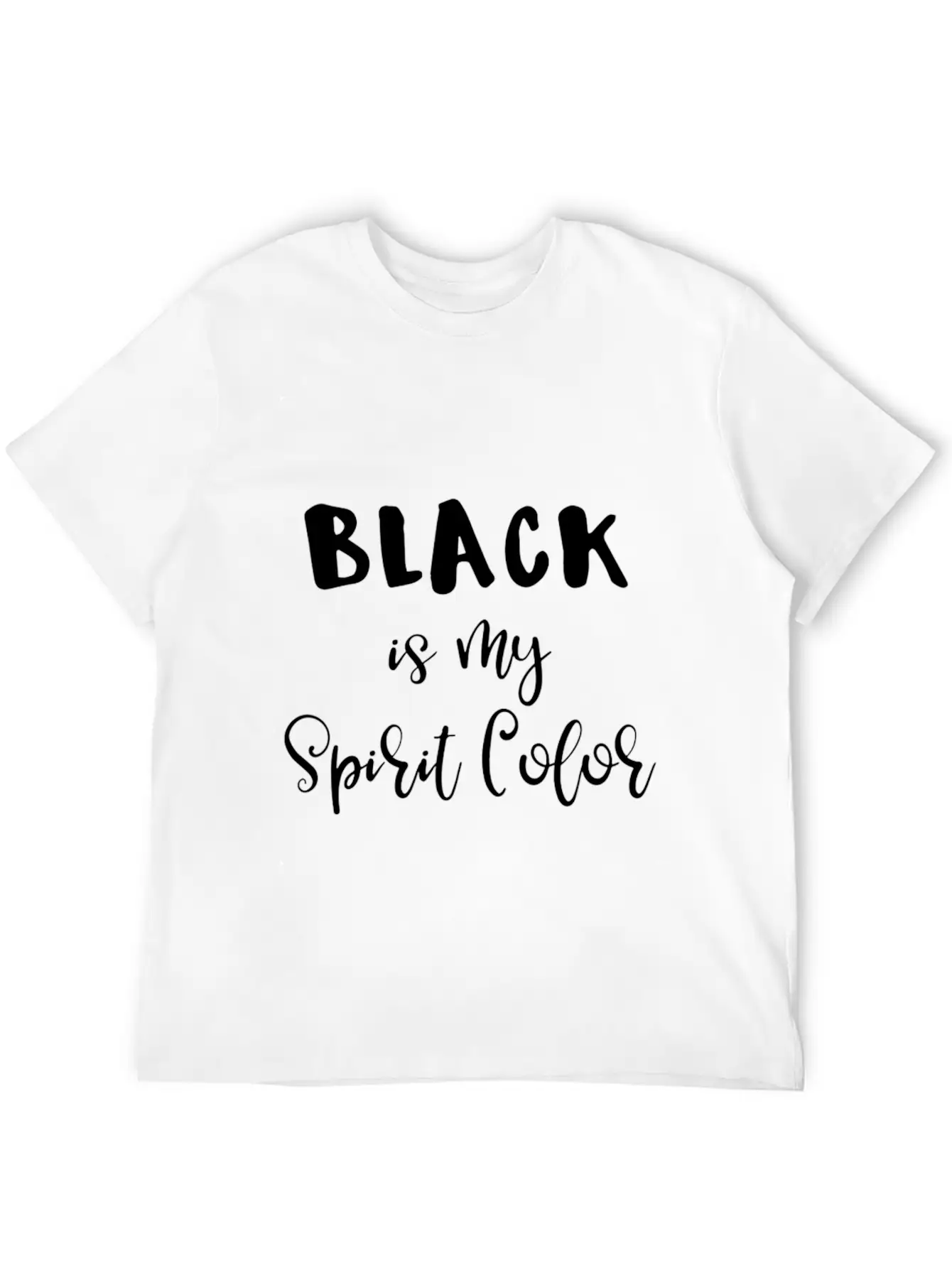Black Clothes Shirt Black Wardrobe Black Is My Sp Breathable Soft Cotton T-Shirt – Timeless Casual Look