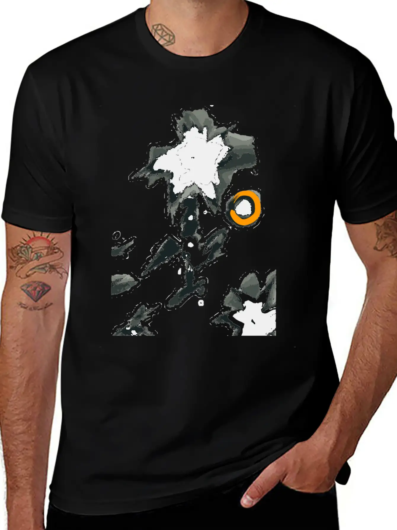 Black Flower Classic Cotton Tee – Unisex Comfort For Any Season