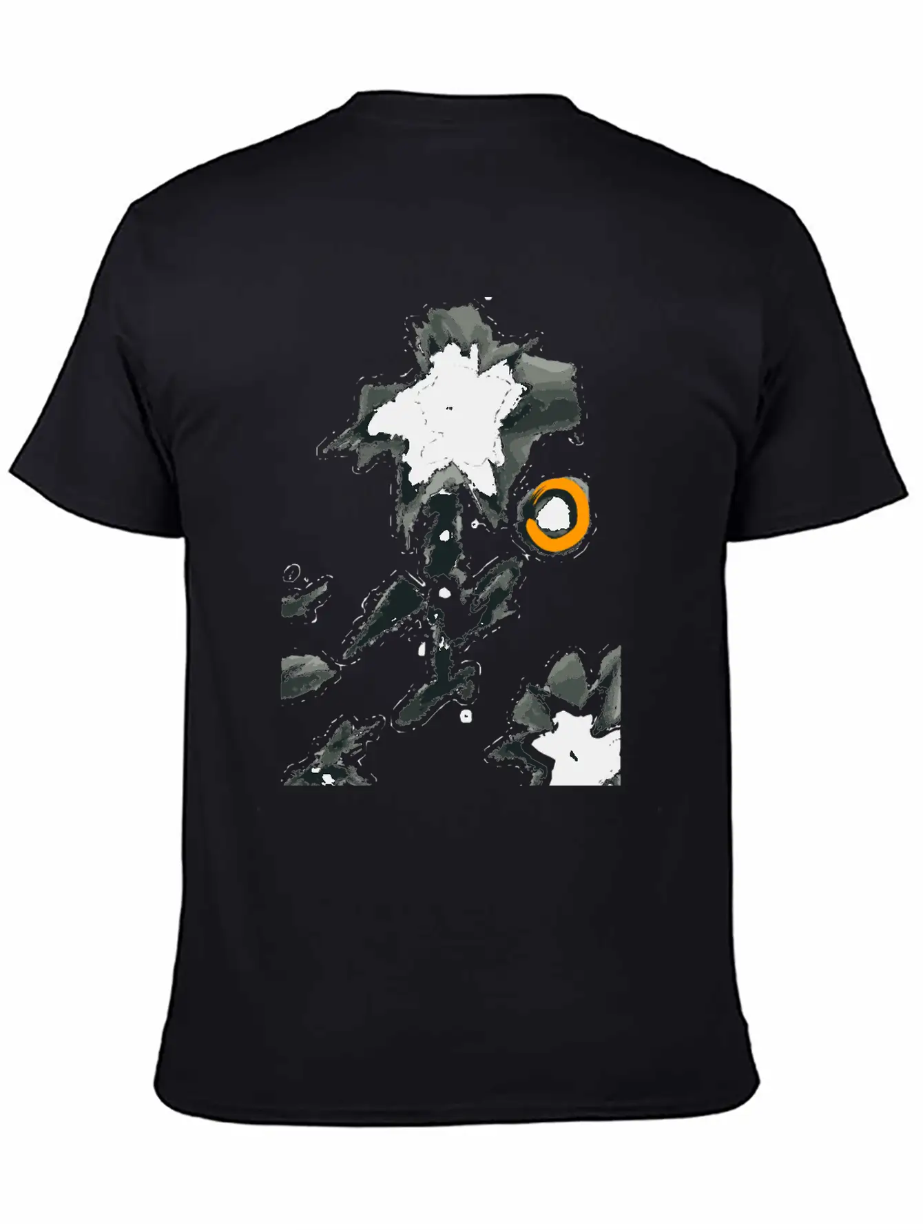 Black Flower Classic Cotton Tee – Unisex Comfort For Any Season