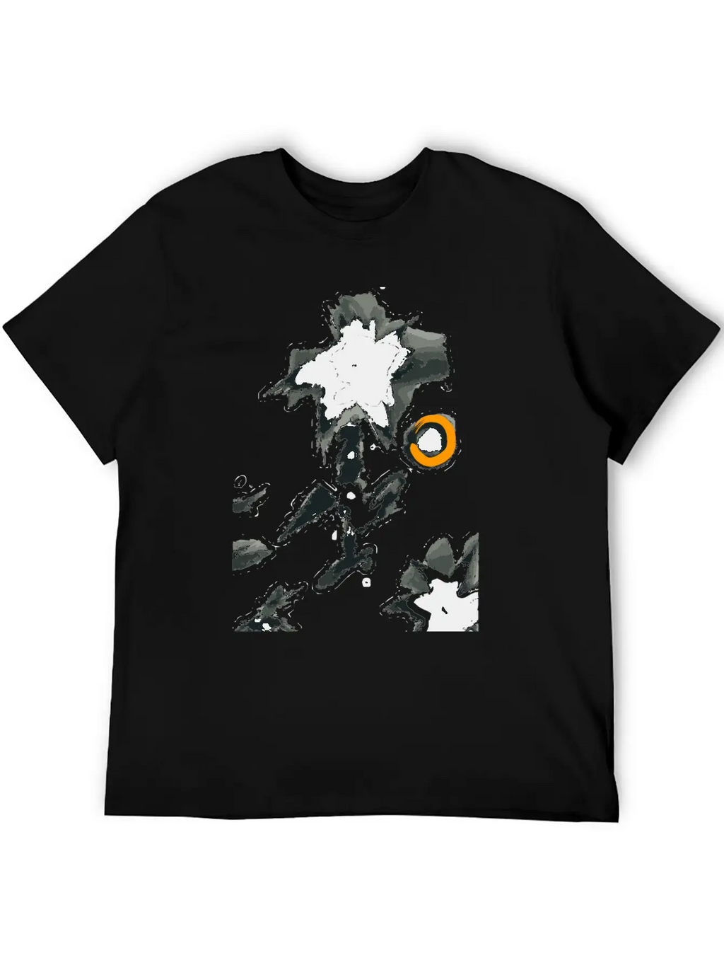Black Flower Classic Cotton Tee – Unisex Comfort For Any Season