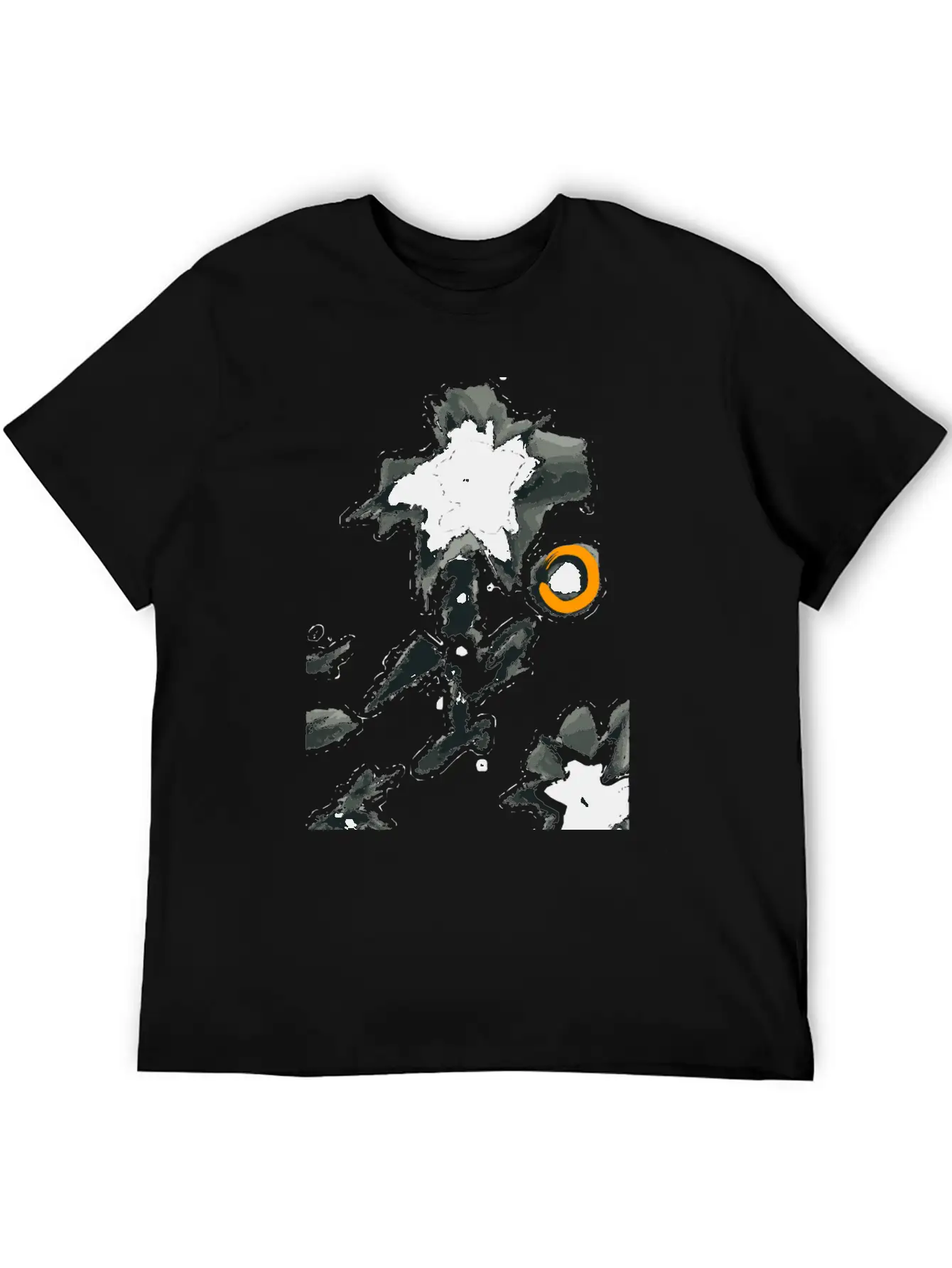 Black Flower Classic Cotton Tee – Unisex Comfort For Any Season