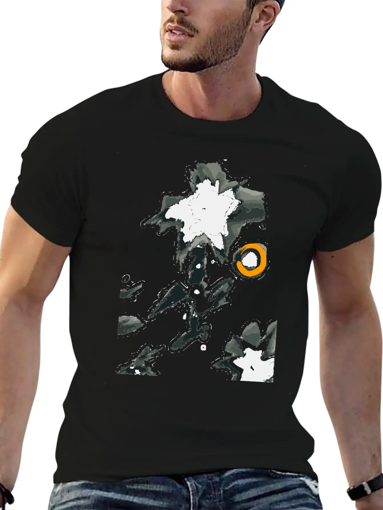 Black Flower Classic Cotton Tee – Unisex Comfort For Any Season
