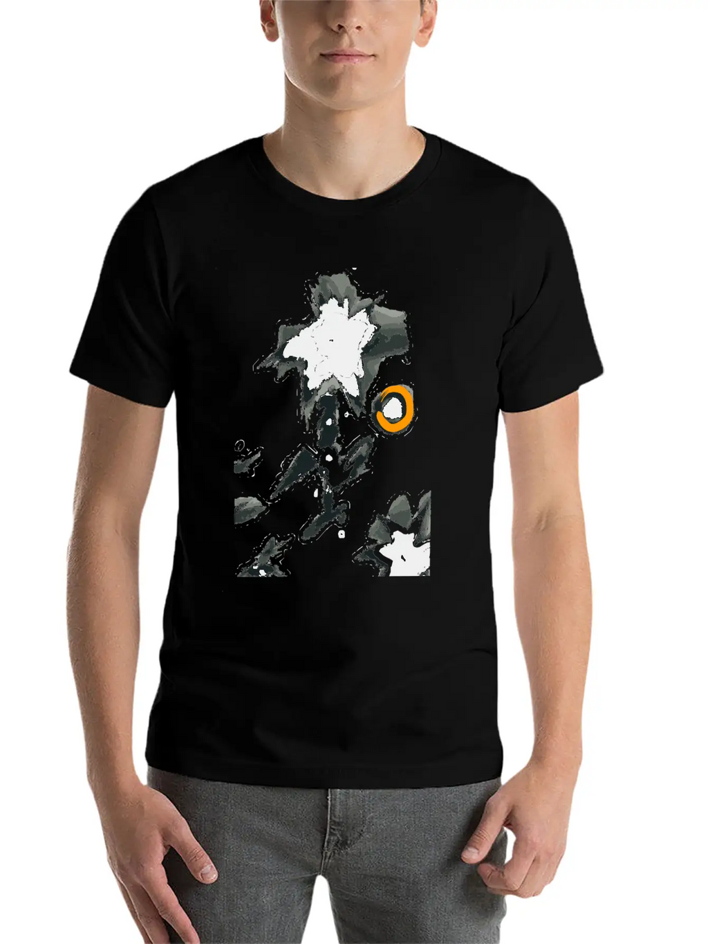 Black Flower Classic Cotton Tee – Unisex Comfort For Any Season