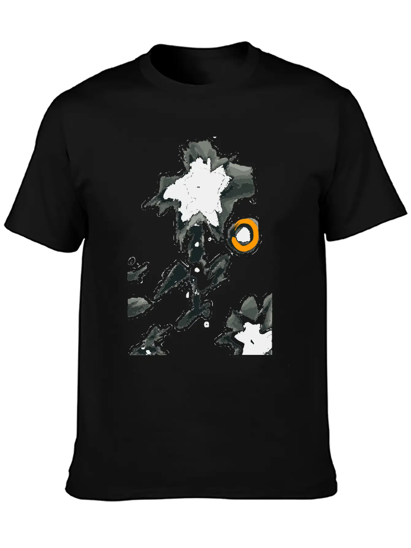 Black Flower Classic Cotton Tee – Unisex Comfort For Any Season