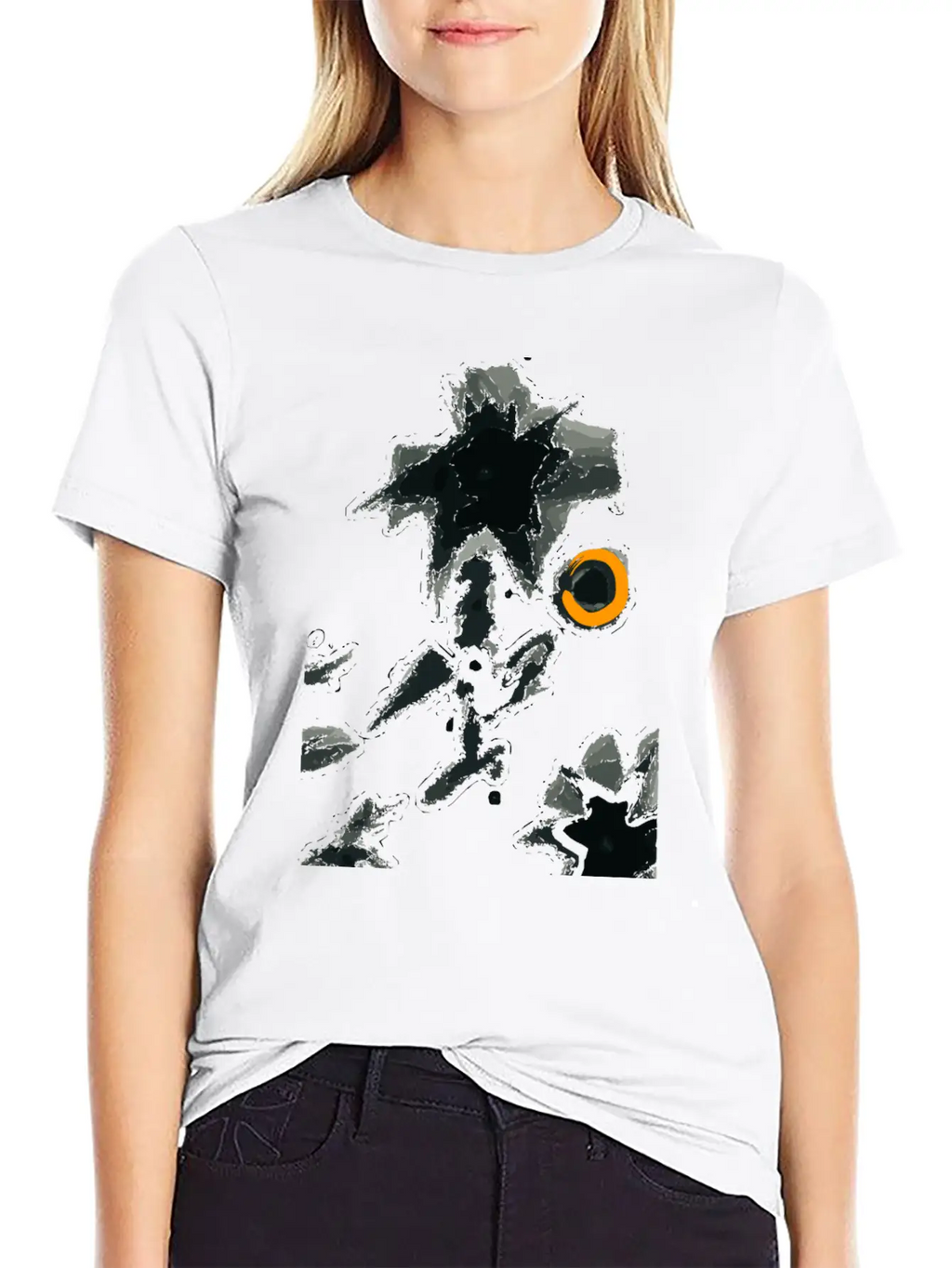 Black Flower Classic Cotton Tee – Unisex Comfort For Any Season
