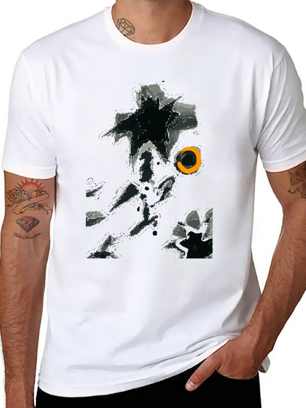 Black Flower Classic Cotton Tee – Unisex Comfort For Any Season