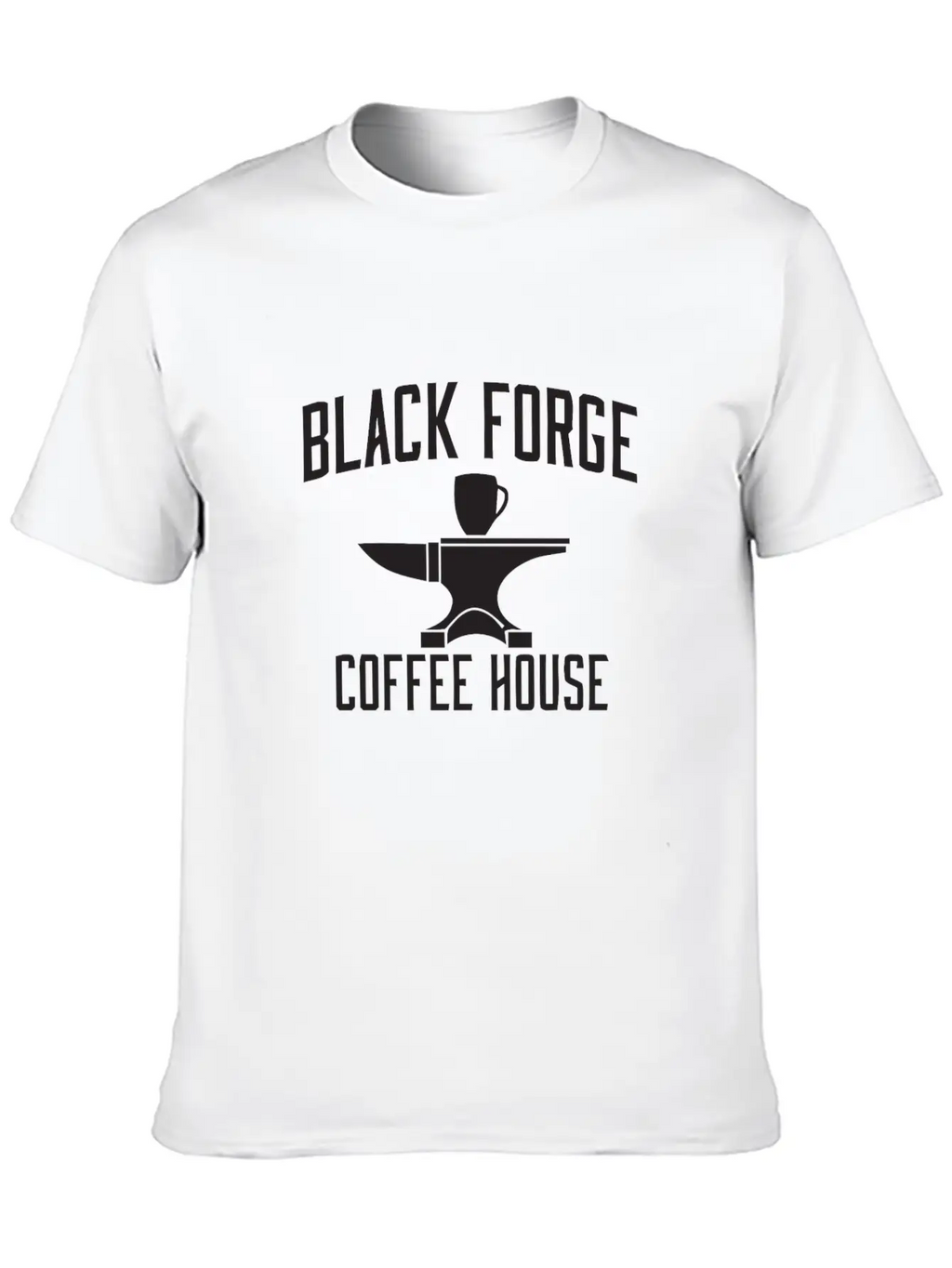 BLACK FORGE COFFE HOUSE Breathable Graphic T-Shirt – Perfect For Casual Days