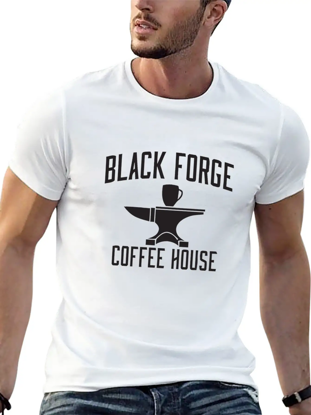 BLACK FORGE COFFE HOUSE Breathable Graphic T-Shirt – Perfect For Casual Days