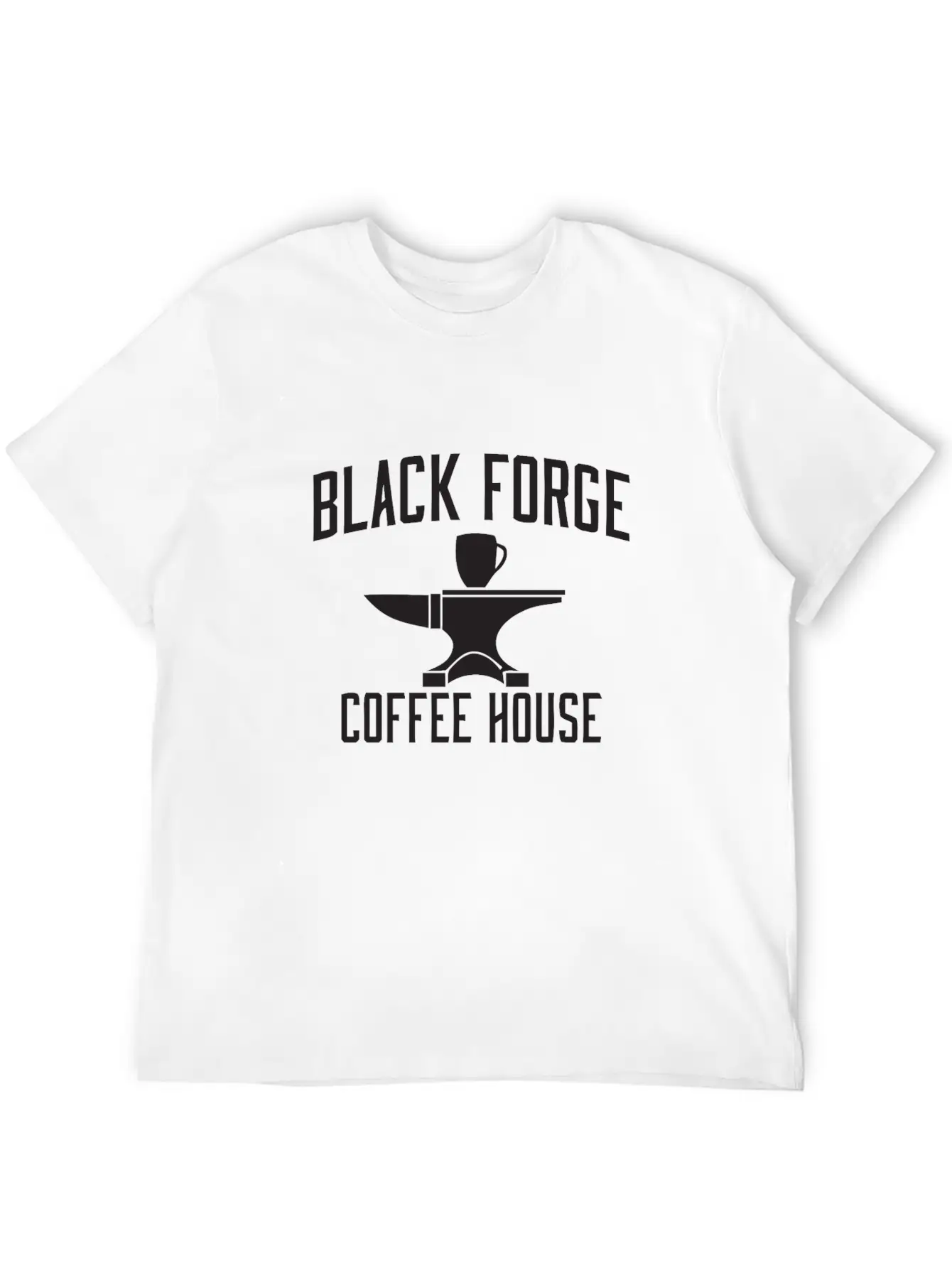 BLACK FORGE COFFE HOUSE Breathable Graphic T-Shirt – Perfect For Casual Days