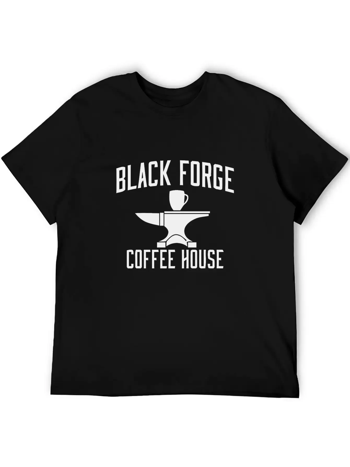 BLACK FORGE COFFE HOUSE Breathable Graphic T-Shirt – Perfect For Casual Days