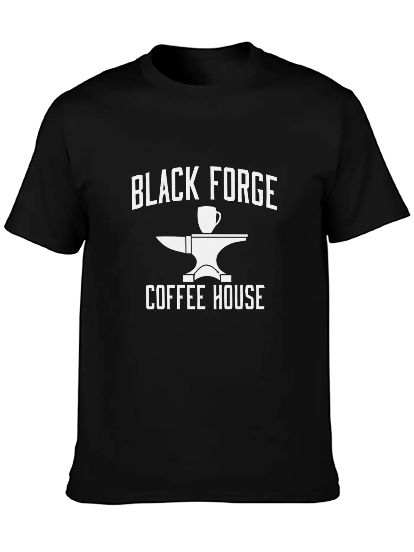BLACK FORGE COFFE HOUSE Breathable Graphic T-Shirt – Perfect For Casual Days
