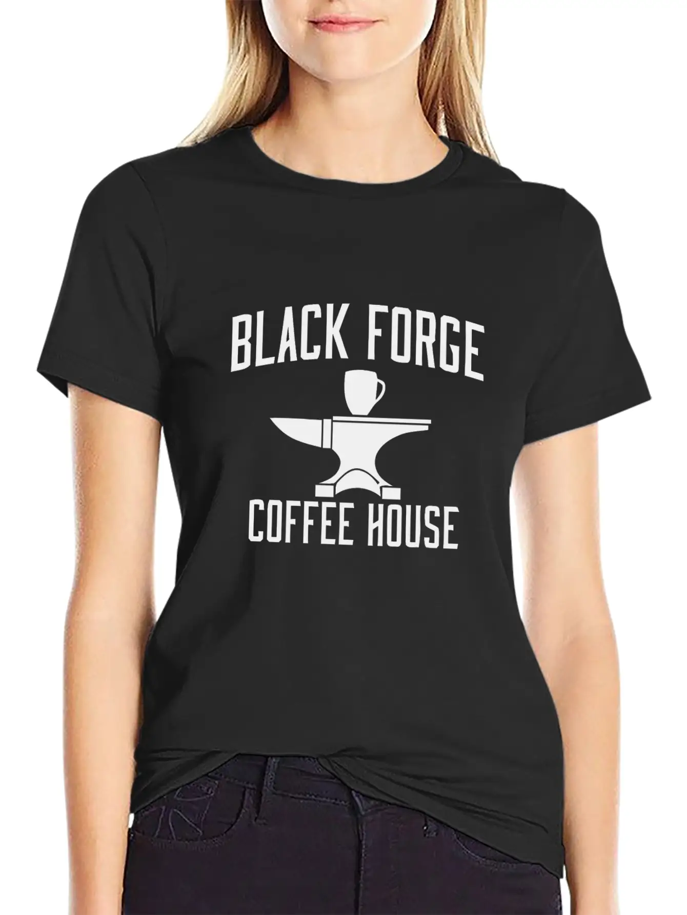 BLACK FORGE COFFE HOUSE Breathable Graphic T-Shirt – Perfect For Casual Days