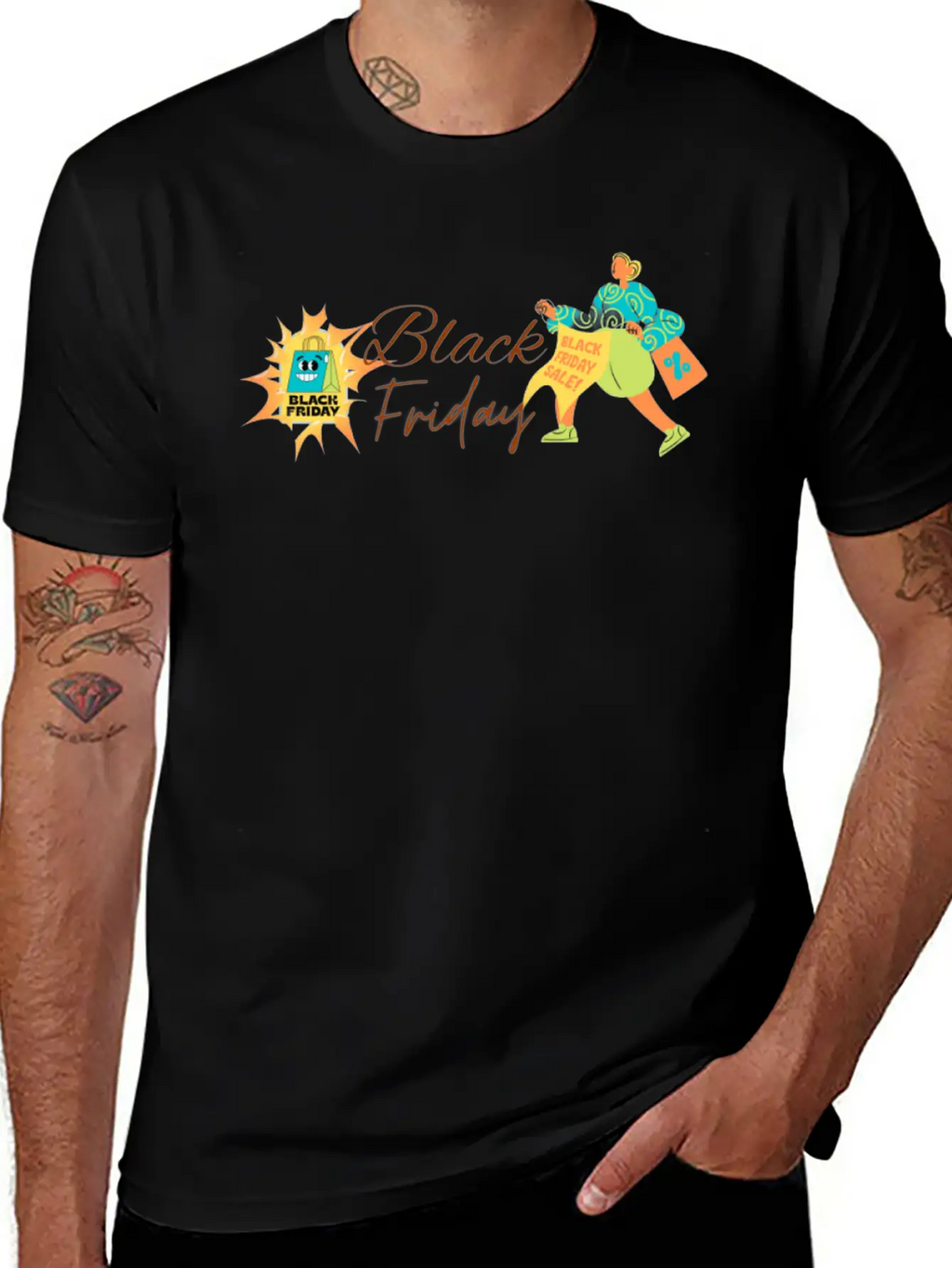 BLACK FRIDAY Breathable Graphic T-Shirt – Perfect For Casual Days