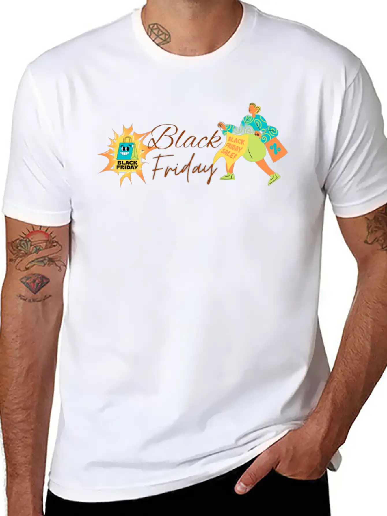 BLACK FRIDAY Breathable Graphic T-Shirt – Perfect For Casual Days