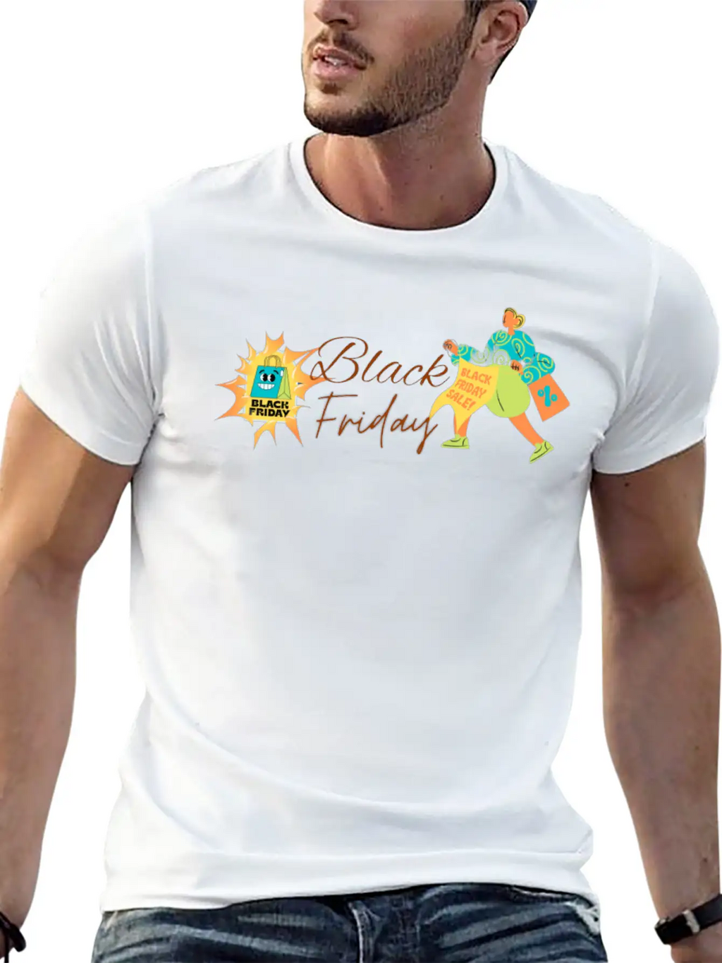 BLACK FRIDAY Breathable Graphic T-Shirt – Perfect For Casual Days