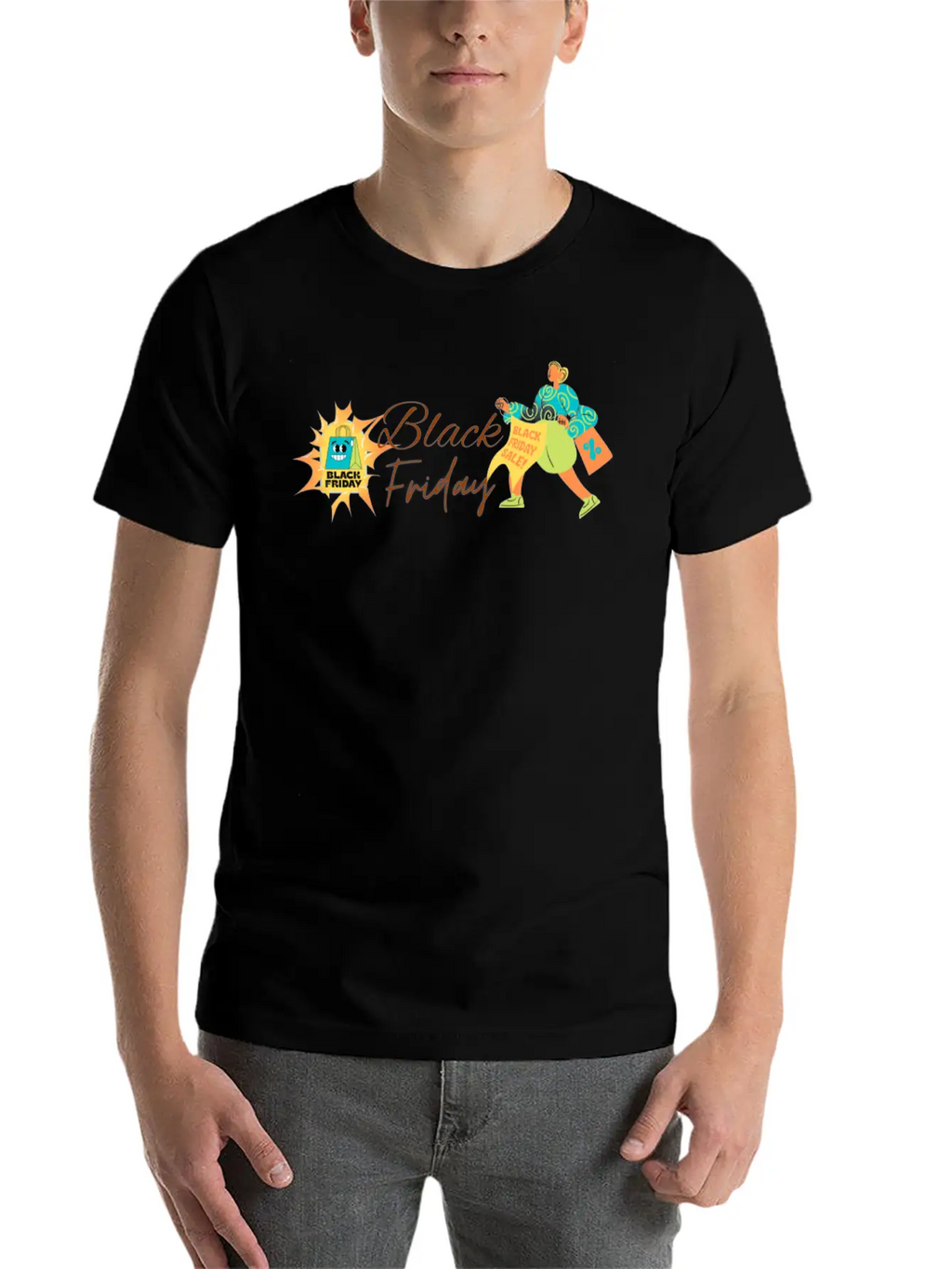 BLACK FRIDAY Breathable Graphic T-Shirt – Perfect For Casual Days