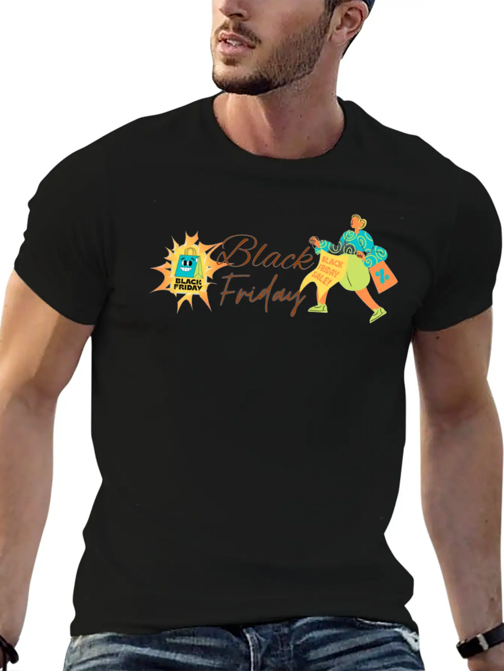 BLACK FRIDAY Breathable Graphic T-Shirt – Perfect For Casual Days