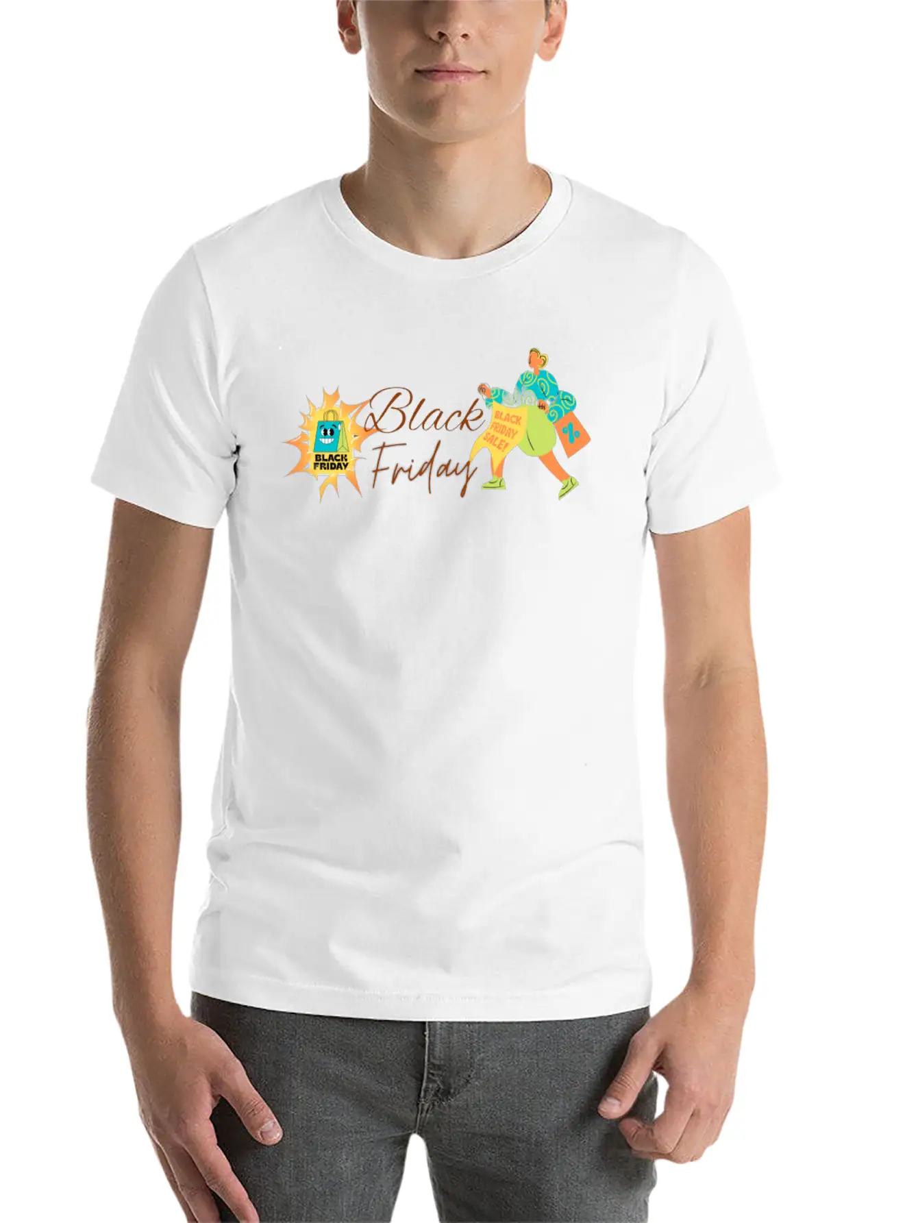 BLACK FRIDAY Breathable Graphic T-Shirt – Perfect For Casual Days