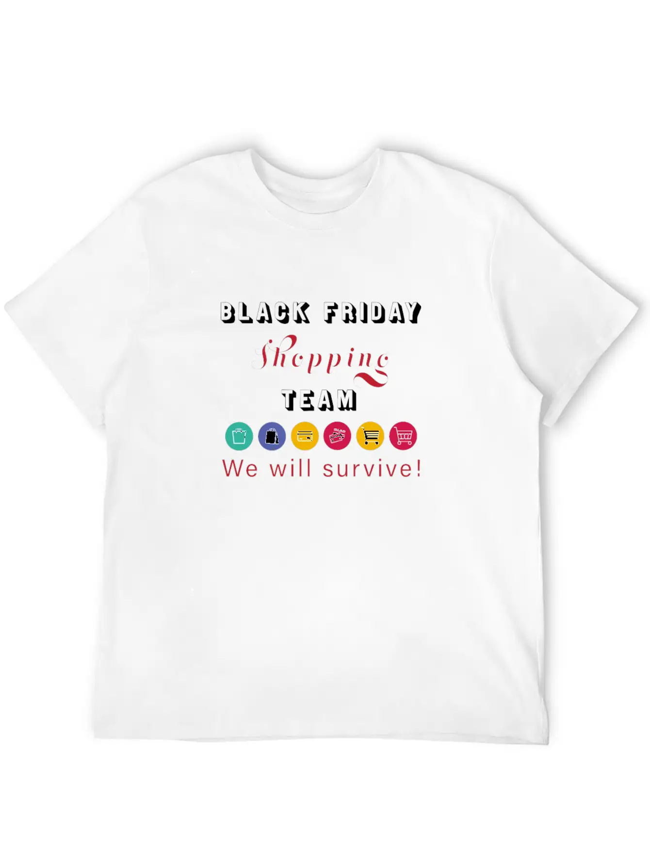 Black Friday Shopping Team Unisex Casual T-Shirt – Clean Design For Daily Comfort