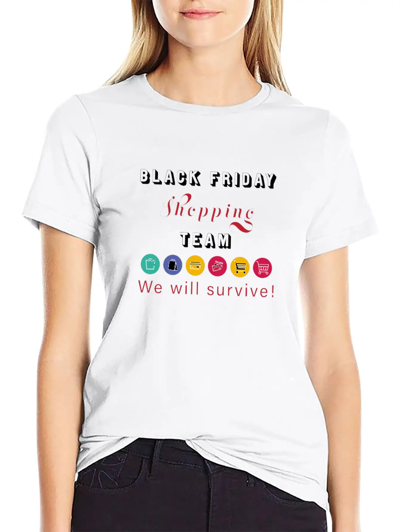 Black Friday Shopping Team Unisex Casual T-Shirt – Clean Design For Daily Comfort