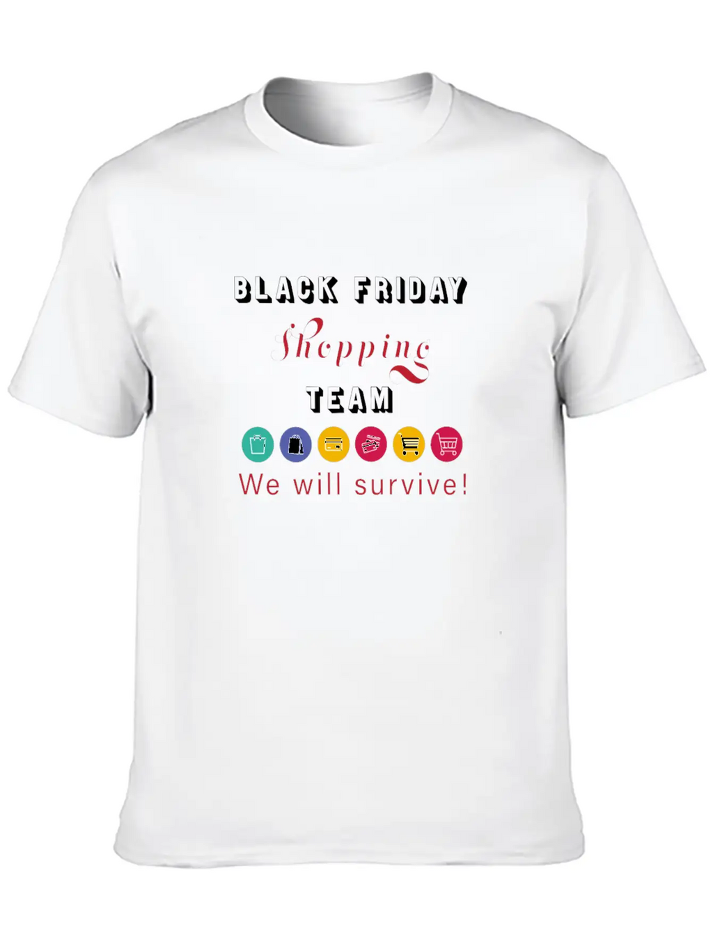 Black Friday Shopping Team Unisex Casual T-Shirt – Clean Design For Daily Comfort
