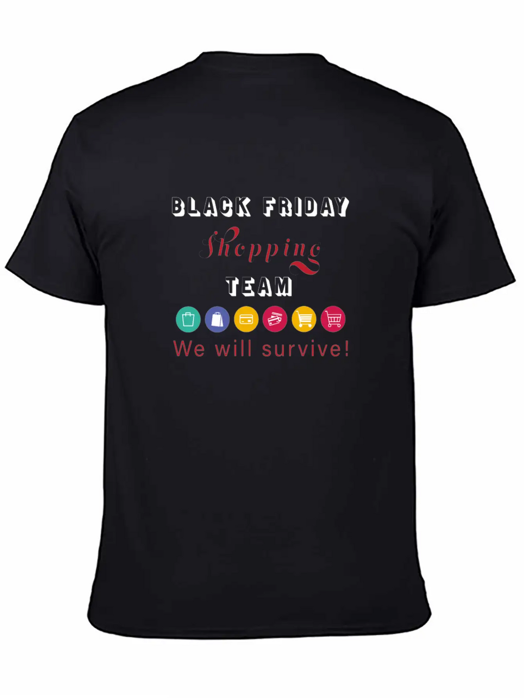 Black Friday Shopping Team Unisex Casual T-Shirt – Clean Design For Daily Comfort