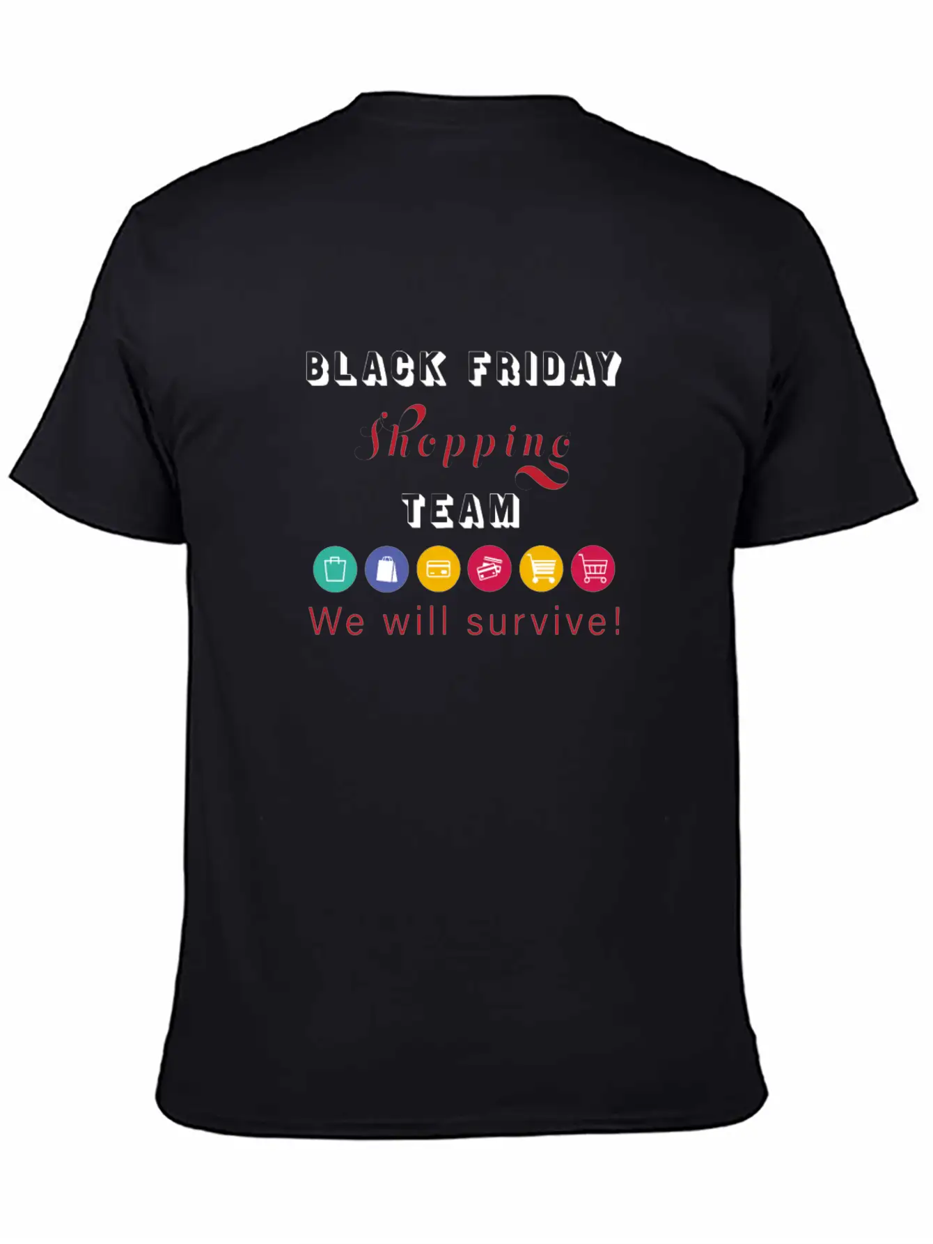 Black Friday Shopping Team Unisex Casual T-Shirt – Clean Design For Daily Comfort