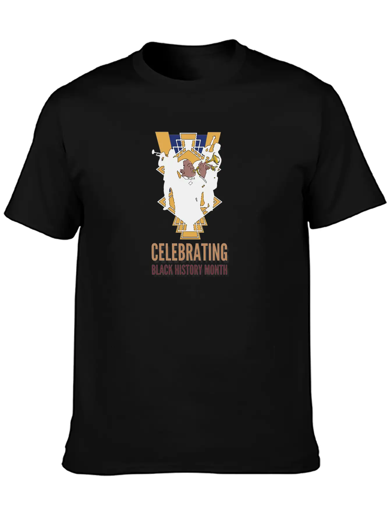 Black History Month Jazz Design Basic Graphic T-Shirt – Daily Comfort In Soft Cotton