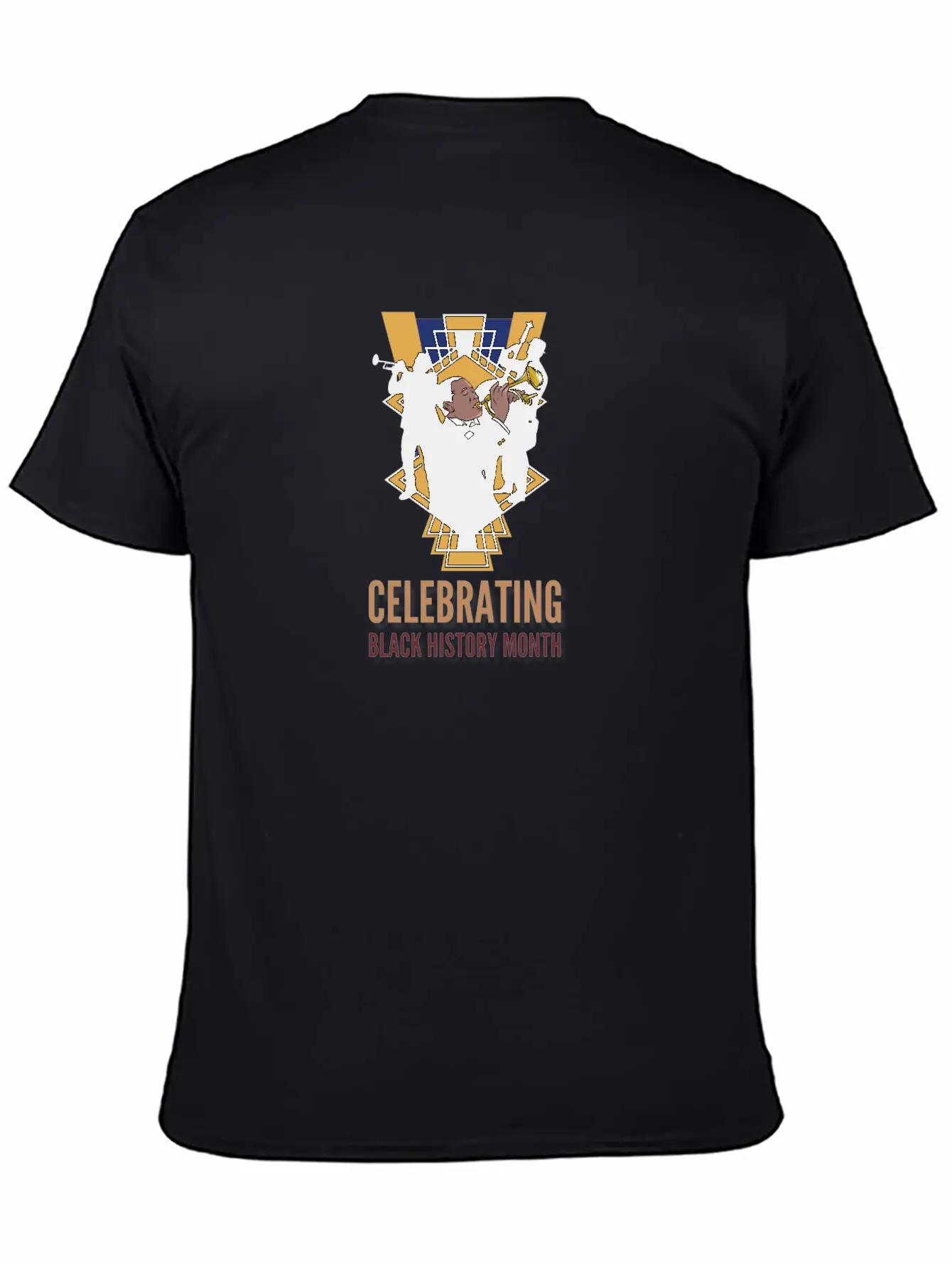 Black History Month Jazz Design Basic Graphic T-Shirt – Daily Comfort In Soft Cotton